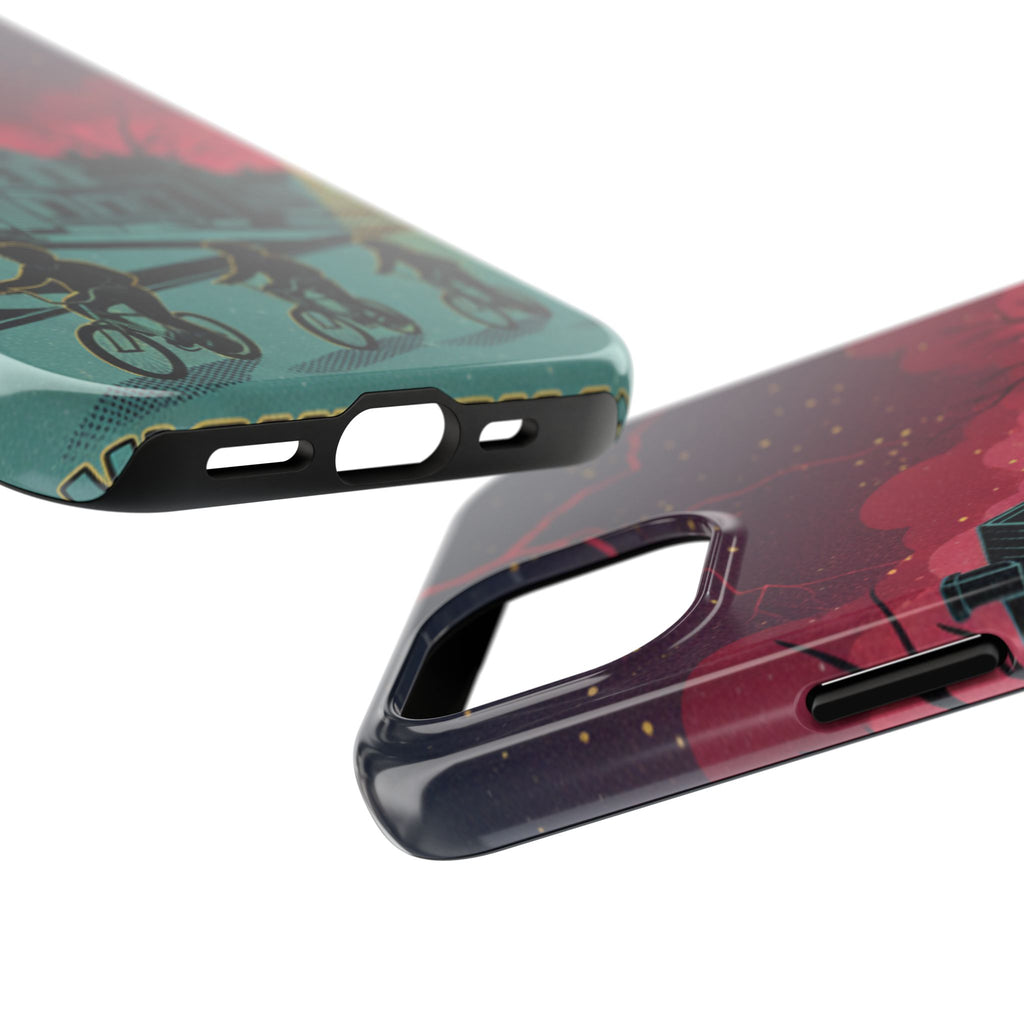 Tough Phone Case — Nostalgic Night Bike Ride Sky Design