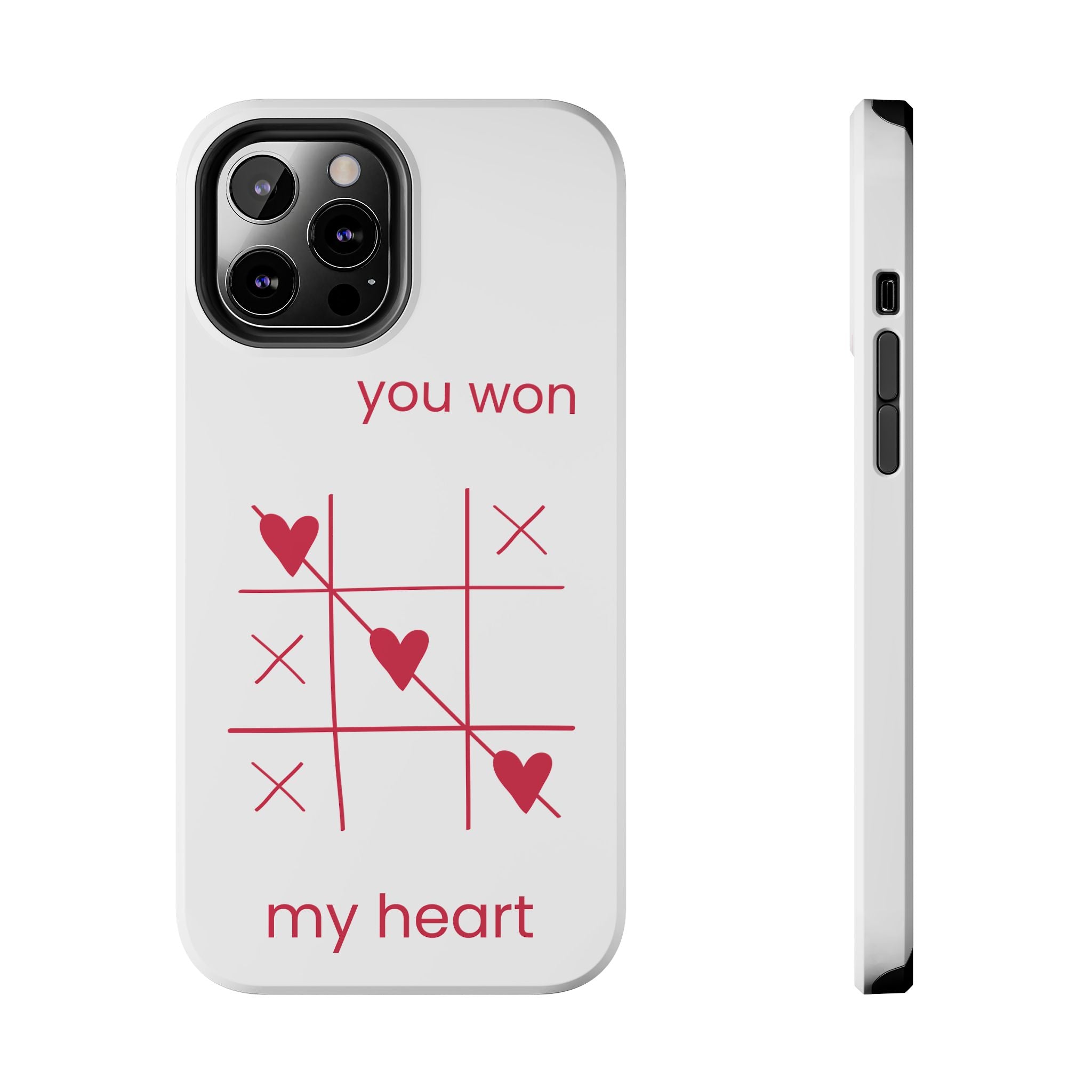 Tough Phone Case — "You Won My Heart" Tic-Tac-Toe Valentine Phone Cover