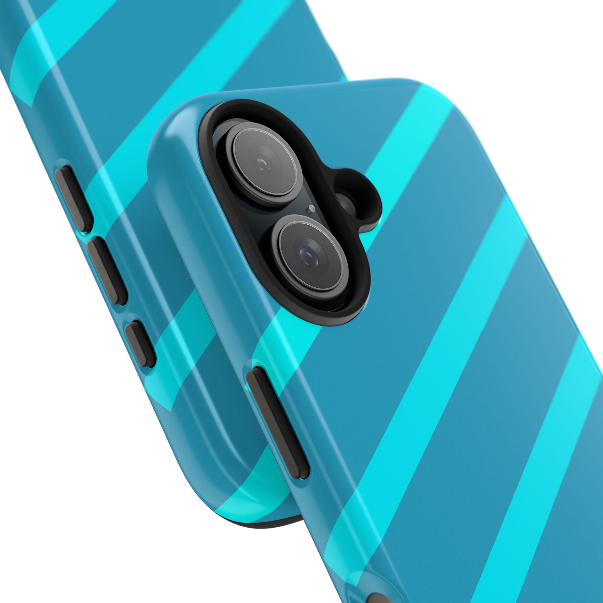 Tough Phone Case — Blue Diagonal Stripe Shockproof Cover