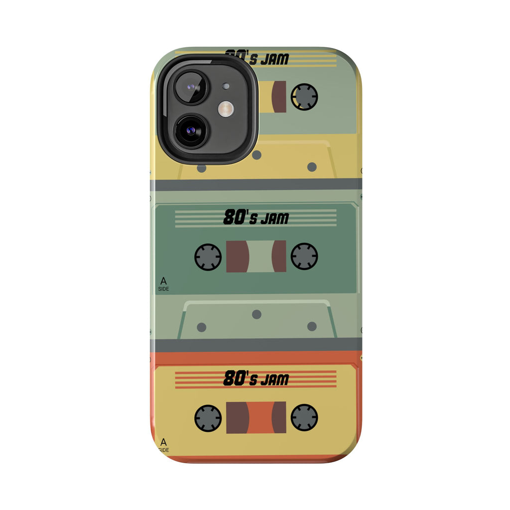 Retro 80s Cassette Tough Phone Case — "80's Jam" Vintage Tape Design