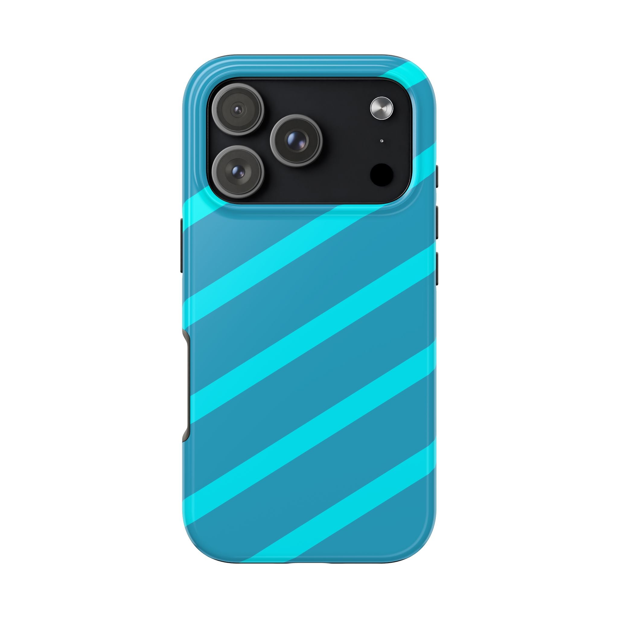 Tough Phone Case — Blue Diagonal Stripe Shockproof Cover
