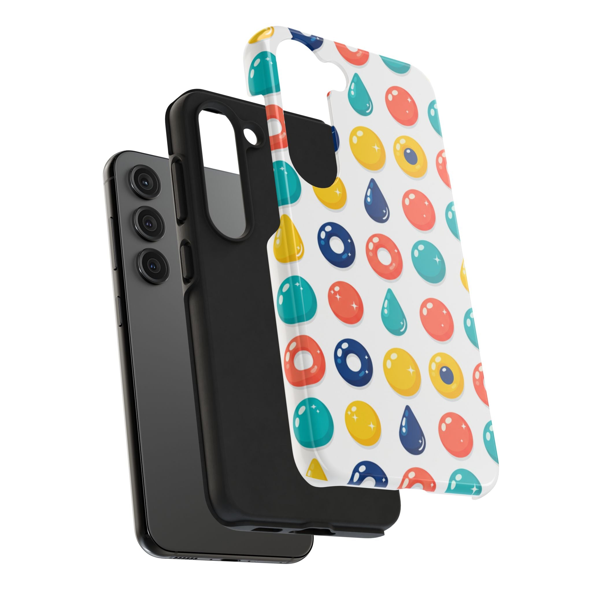 Colorful Candy Dot Tough Phone Case — Bright Retro Polka Drop Design