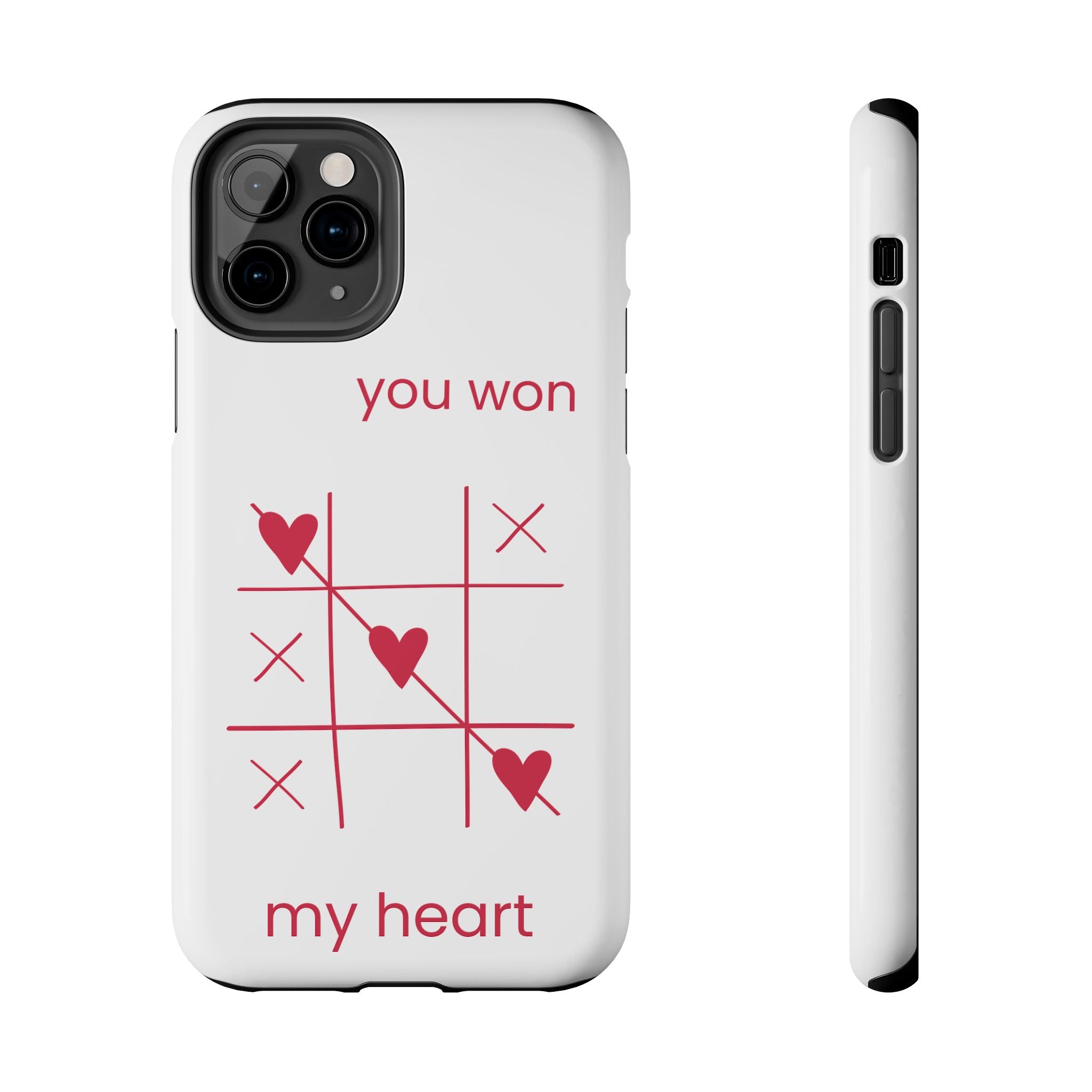 Tough Phone Case — "You Won My Heart" Tic-Tac-Toe Valentine Phone Cover