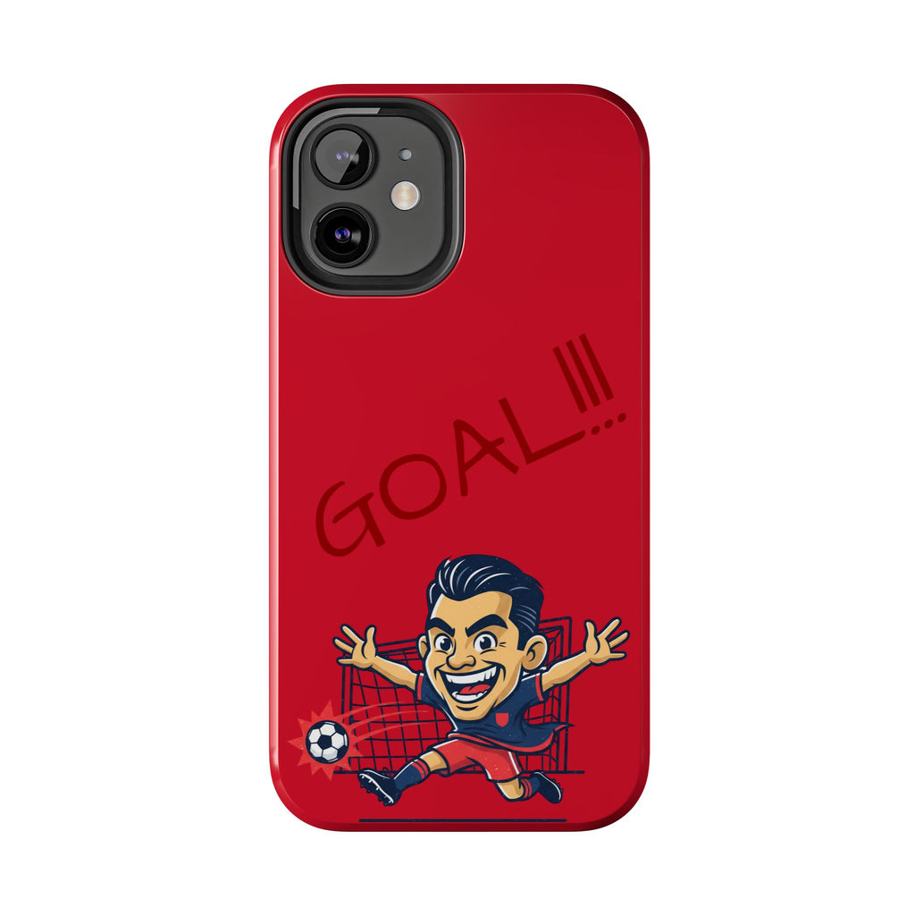 Phone Case — 'GOAL!!!' Cartoon Soccer Player Tough Protective Case