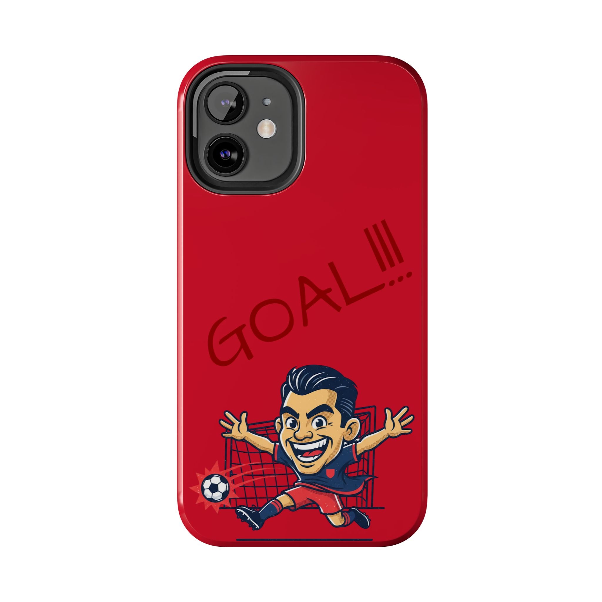 Phone Case — 'GOAL!!!' Cartoon Soccer Player Tough Protective Case
