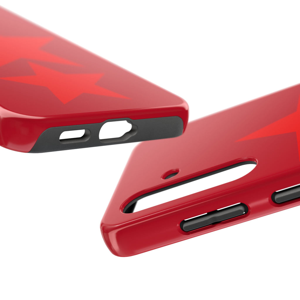 Red Star Tough Phone Case — Dual-Star Protective iPhone Cover