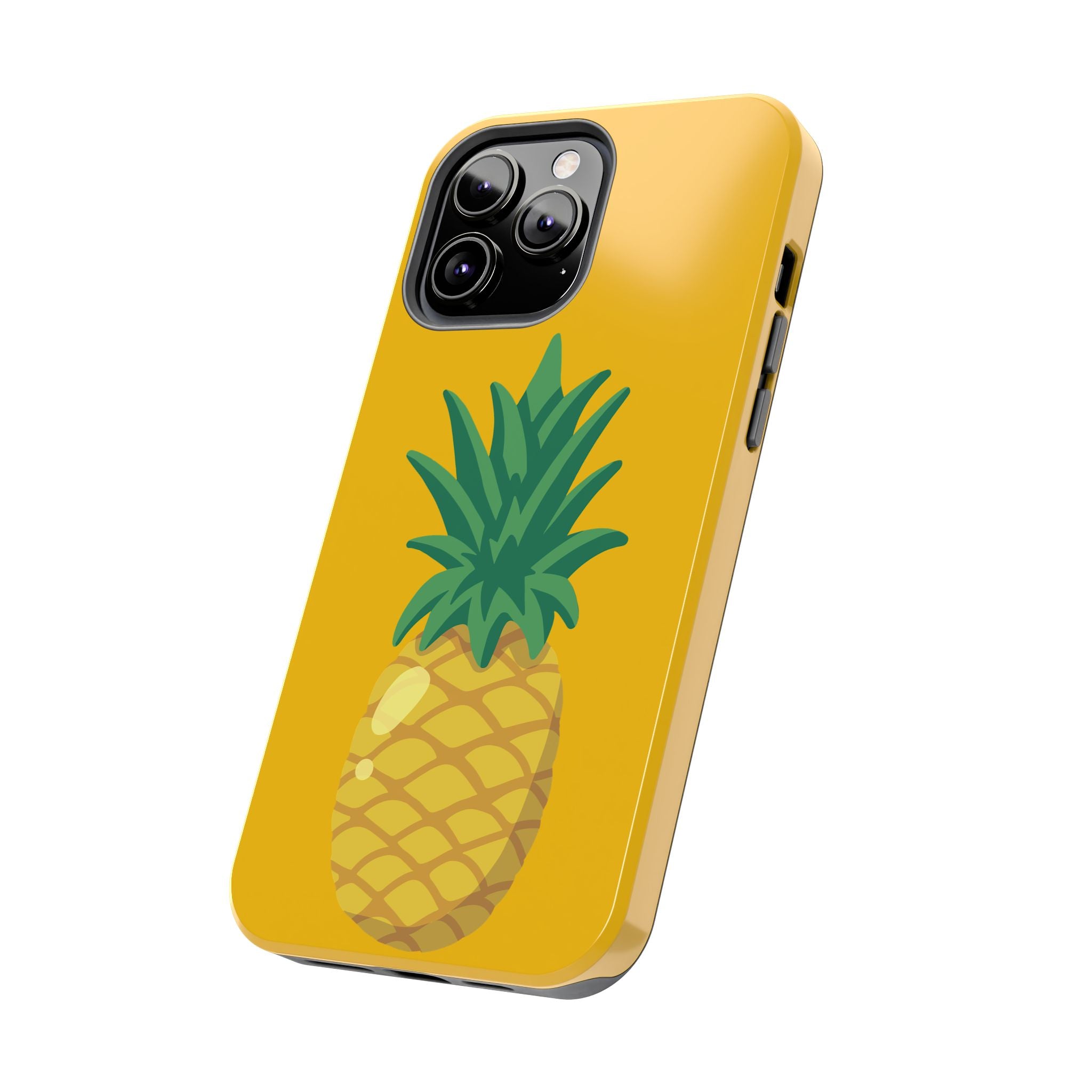 Pineapple Tough Phone Case — Bright Yellow Protective Phone Cover
