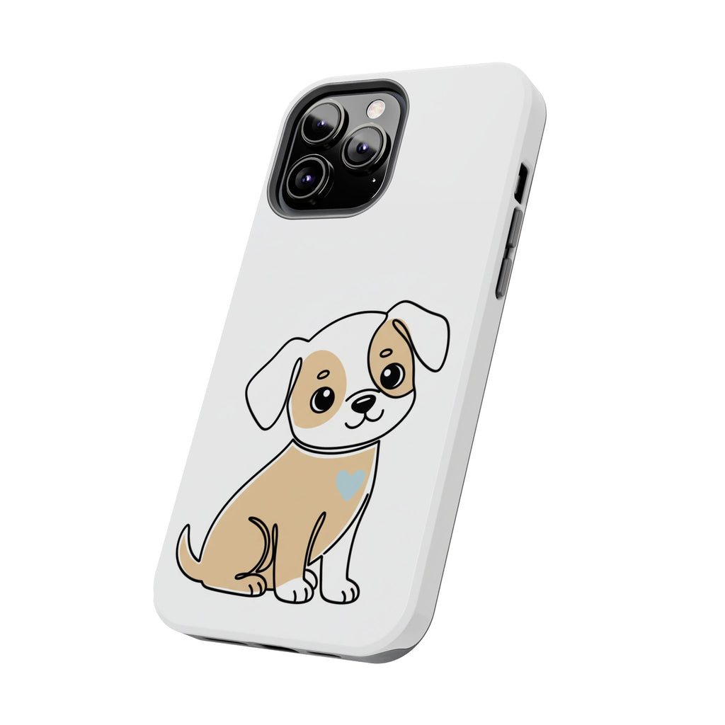 Cute Puppy Tough Phone Case – Cartoon Dog Protective Phone Cover