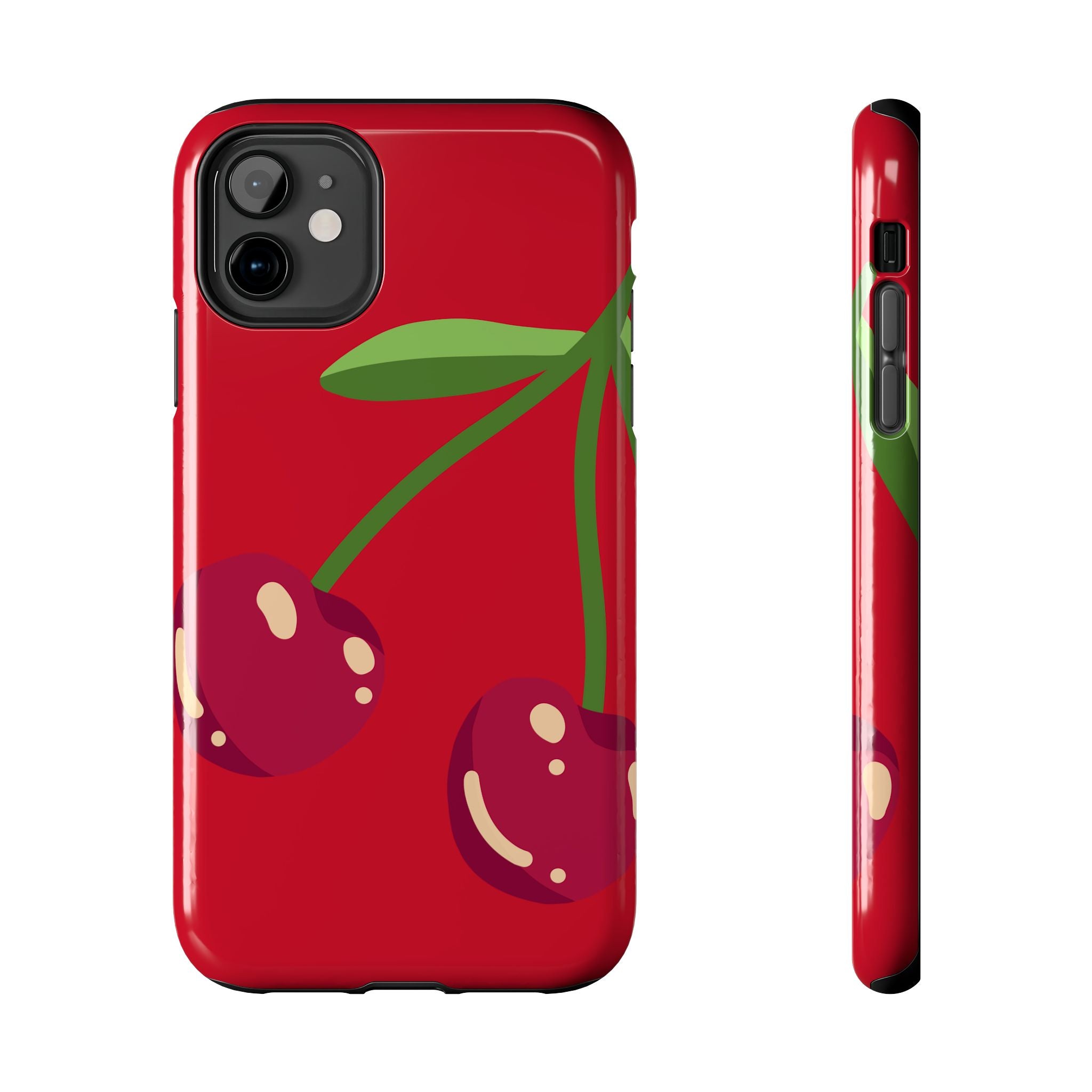 Cherry Red Tough Phone Case — Cute Retro Fruit iPhone Case