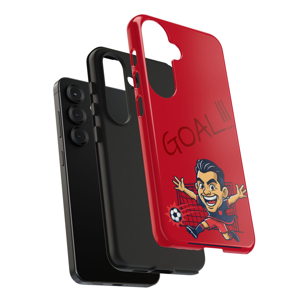 Phone Case — 'GOAL!!!' Cartoon Soccer Player Tough Protective Case