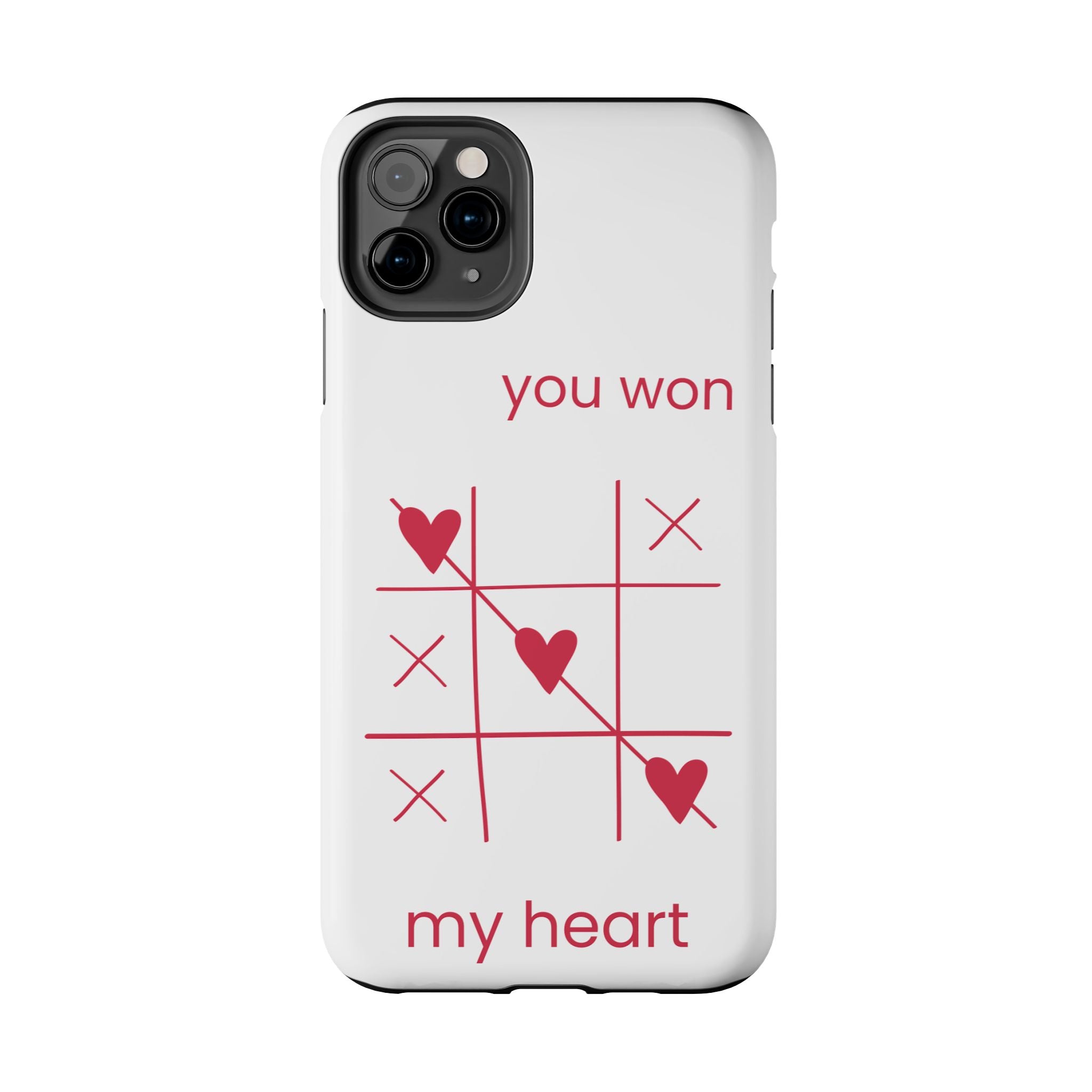 Tough Phone Case — "You Won My Heart" Tic-Tac-Toe Valentine Phone Cover