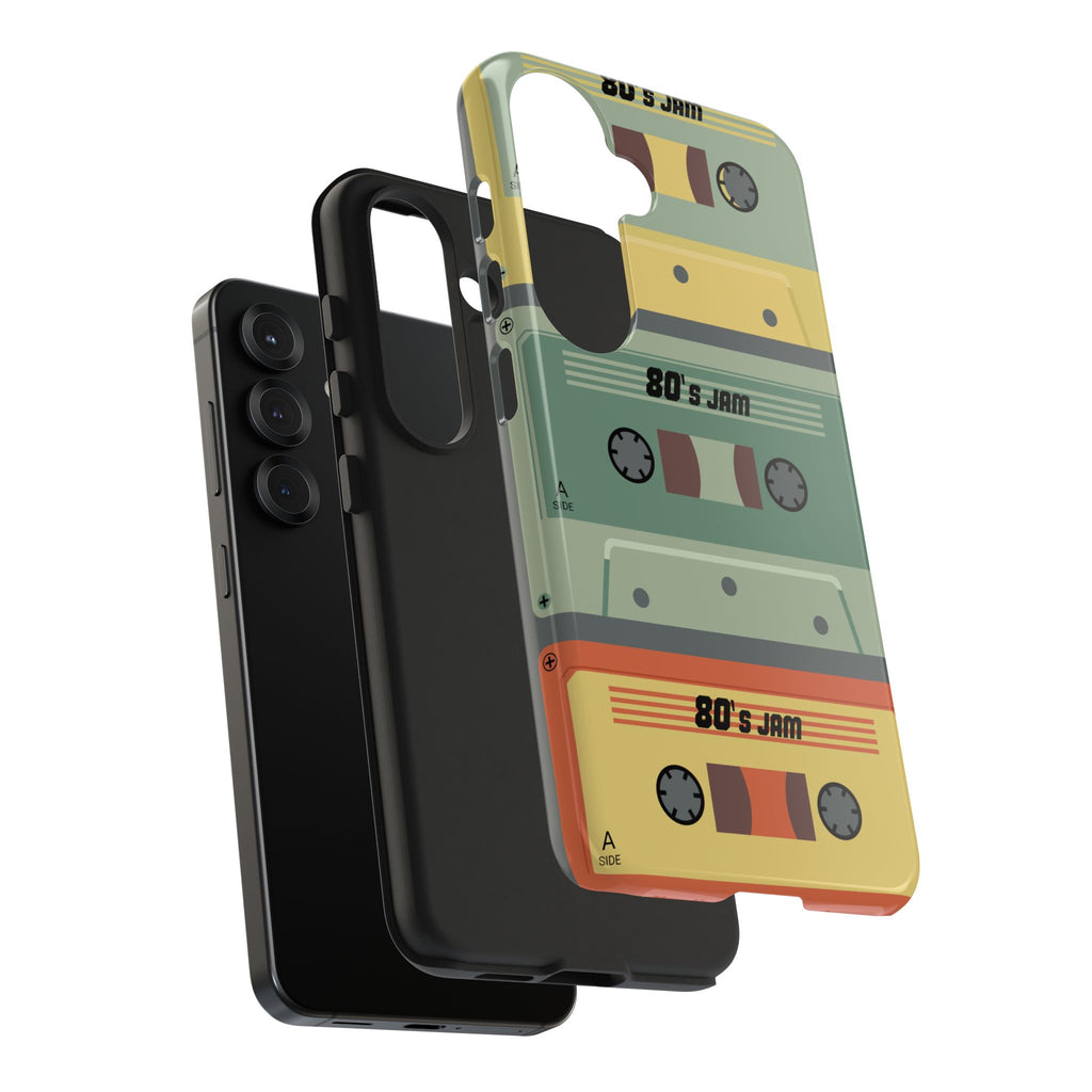 Retro 80s Cassette Tough Phone Case — "80's Jam" Vintage Tape Design