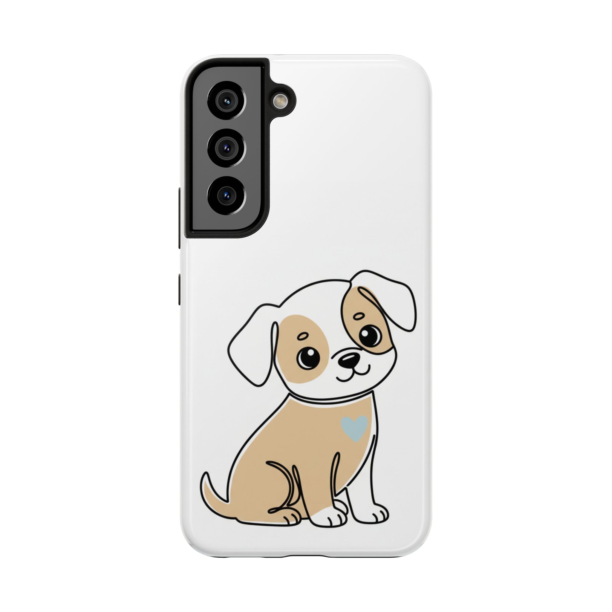 Cute Puppy Tough Phone Case – Cartoon Dog Protective Phone Cover