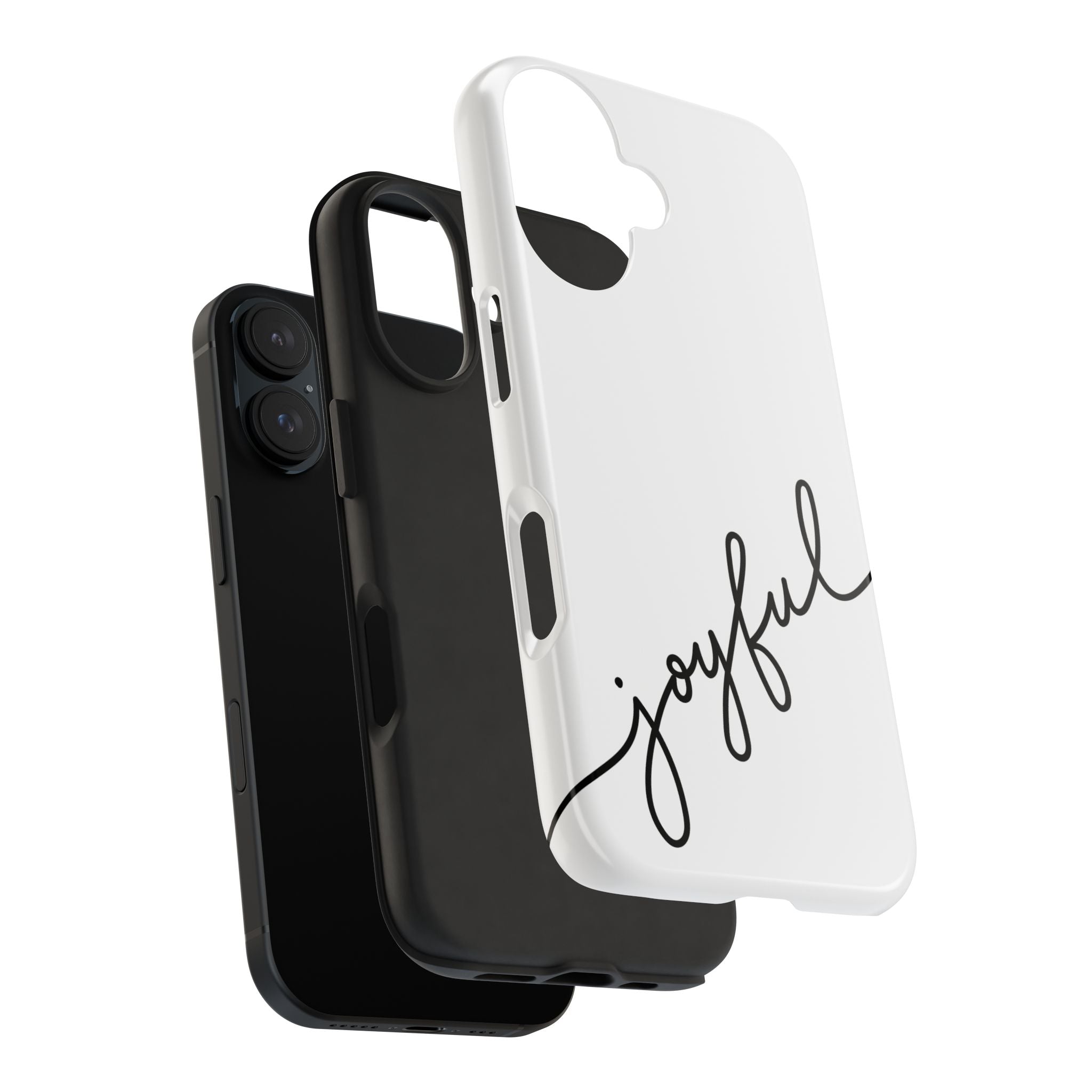 Joyful Tough Phone Case — Minimal Script Protective Phone Cover