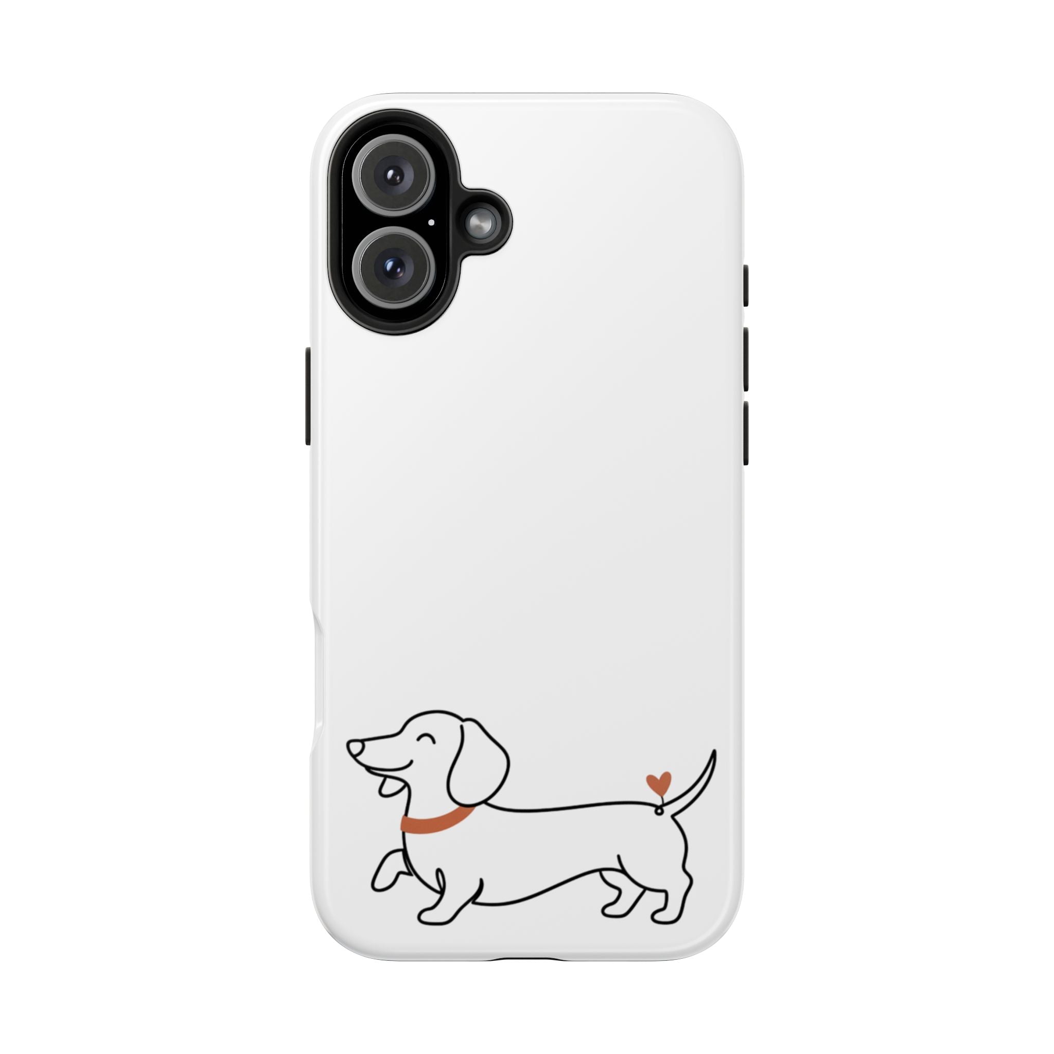 Dachshund Heart Tough Phone Case – Cute Wiener Dog Protective Phone Cover