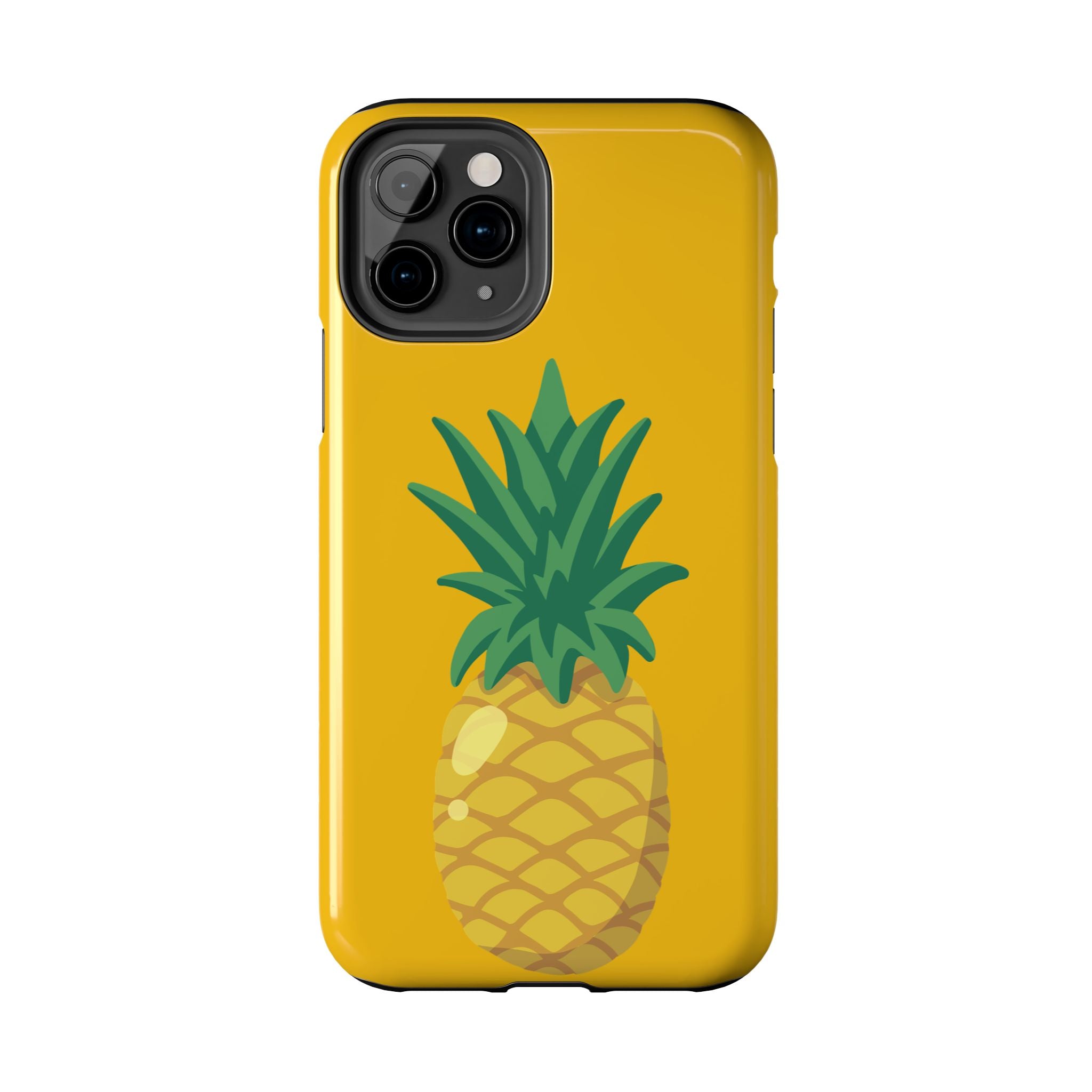 Pineapple Tough Phone Case — Bright Yellow Protective Phone Cover