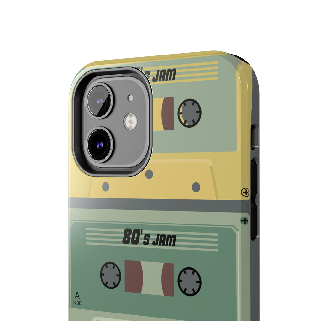 Retro 80s Cassette Tough Phone Case — "80's Jam" Vintage Tape Design