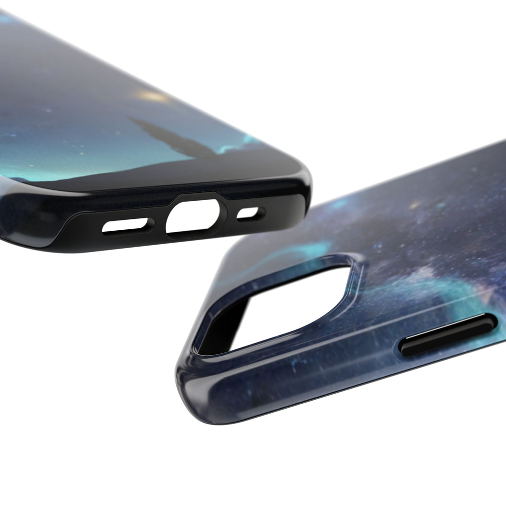 Galaxy Night Sky Tough Phone Case — Starry Landscape Protective Phone Cover