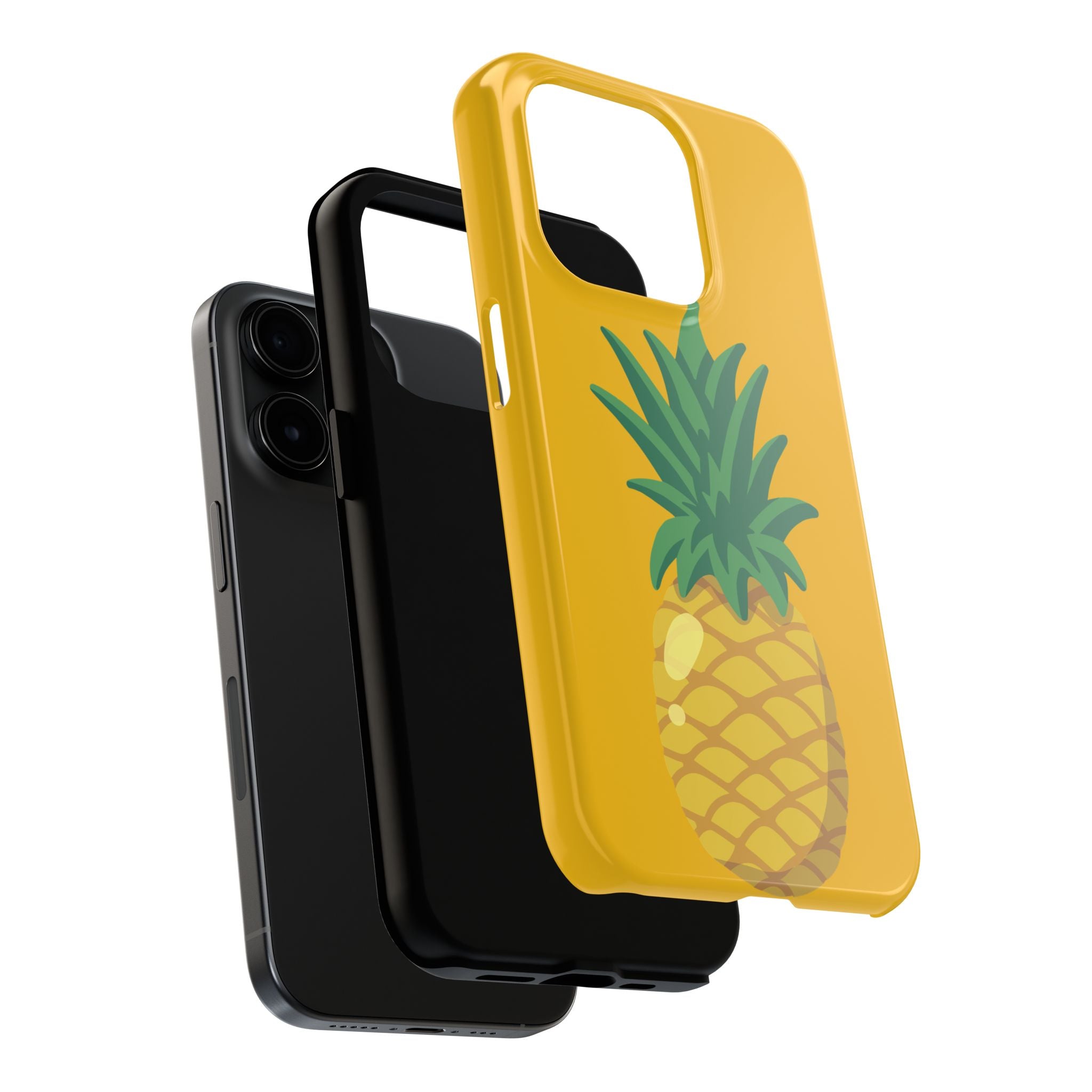 Pineapple Tough Phone Case — Bright Yellow Protective Phone Cover