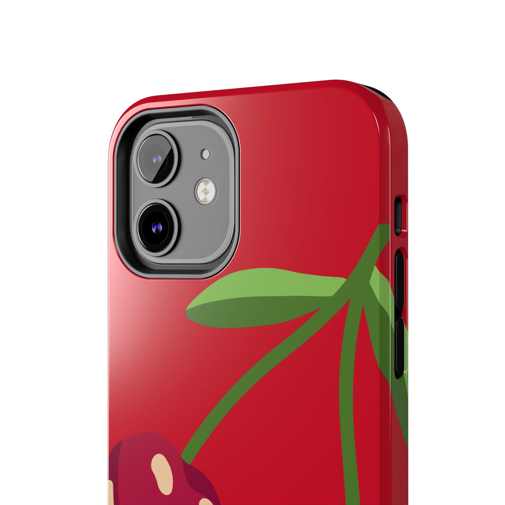 Cherry Red Tough Phone Case — Cute Retro Fruit iPhone Case