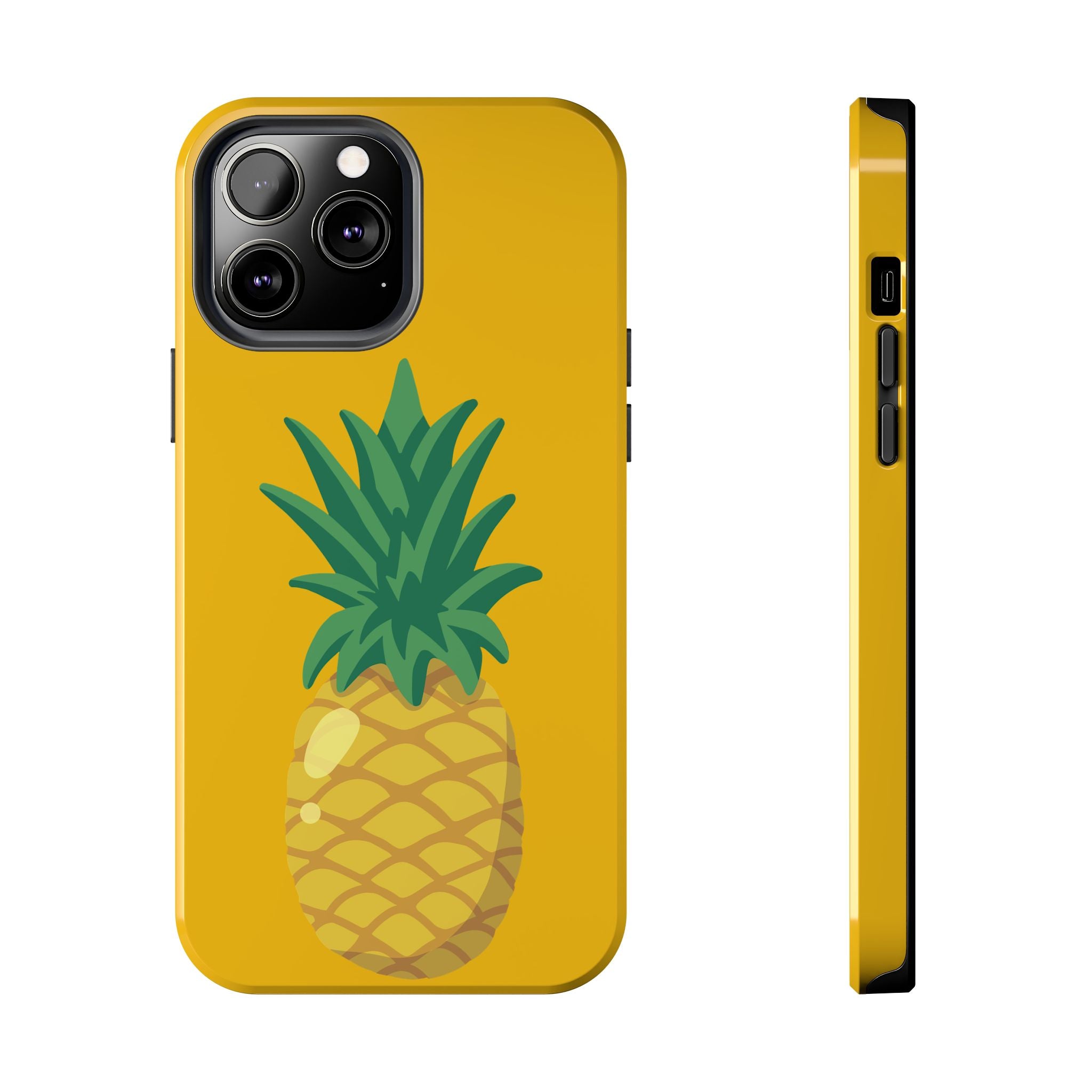 Pineapple Tough Phone Case — Bright Yellow Protective Phone Cover