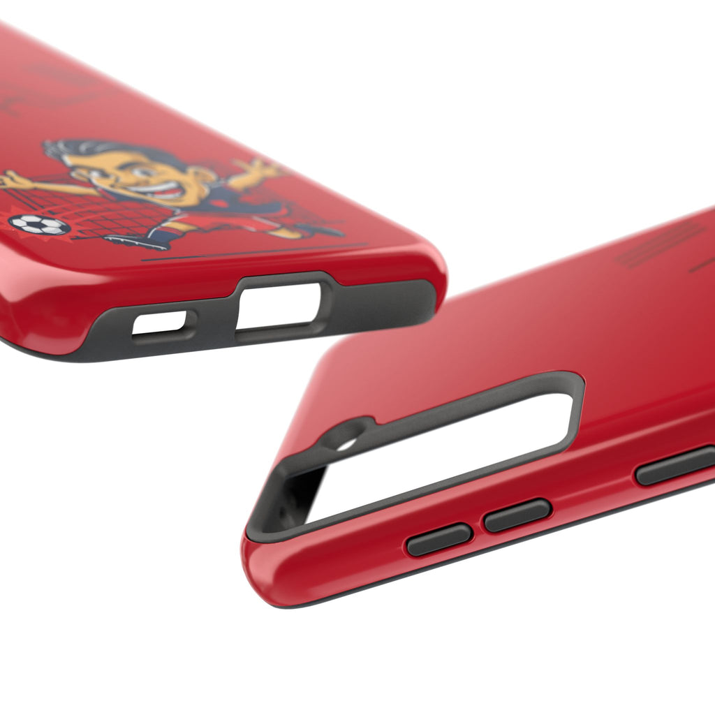 Phone Case — 'GOAL!!!' Cartoon Soccer Player Tough Protective Case