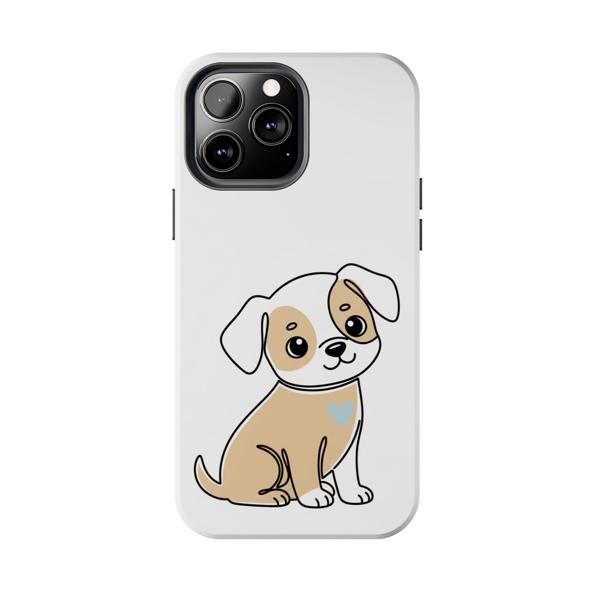 Cute Puppy Tough Phone Case – Cartoon Dog Protective Phone Cover