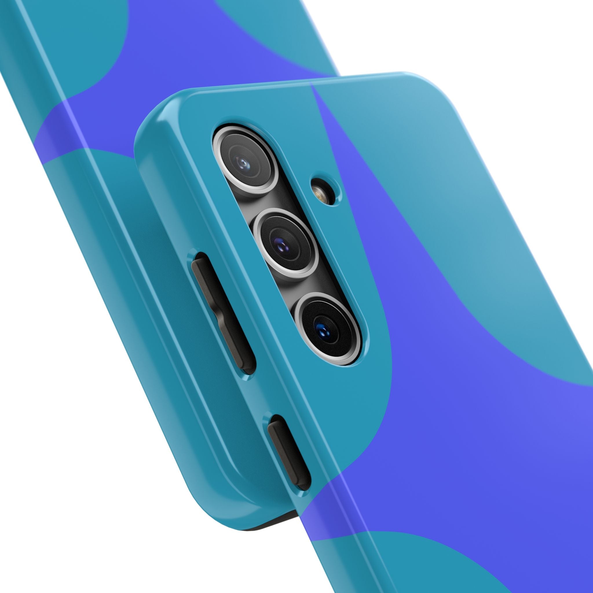 Teal & Indigo Starburst Tough Phone Case — Durable Protective Phone Case