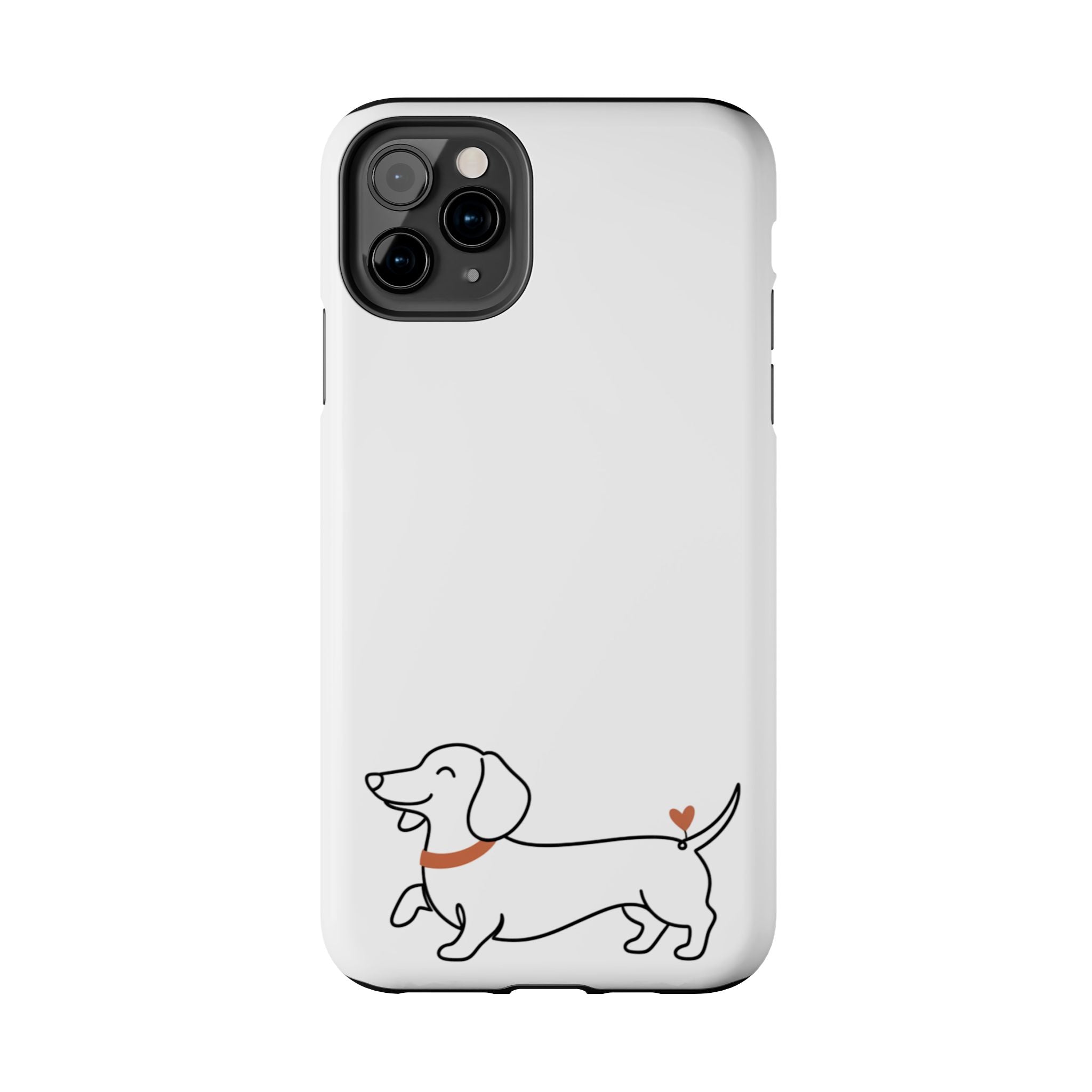 Dachshund Heart Tough Phone Case – Cute Wiener Dog Protective Phone Cover