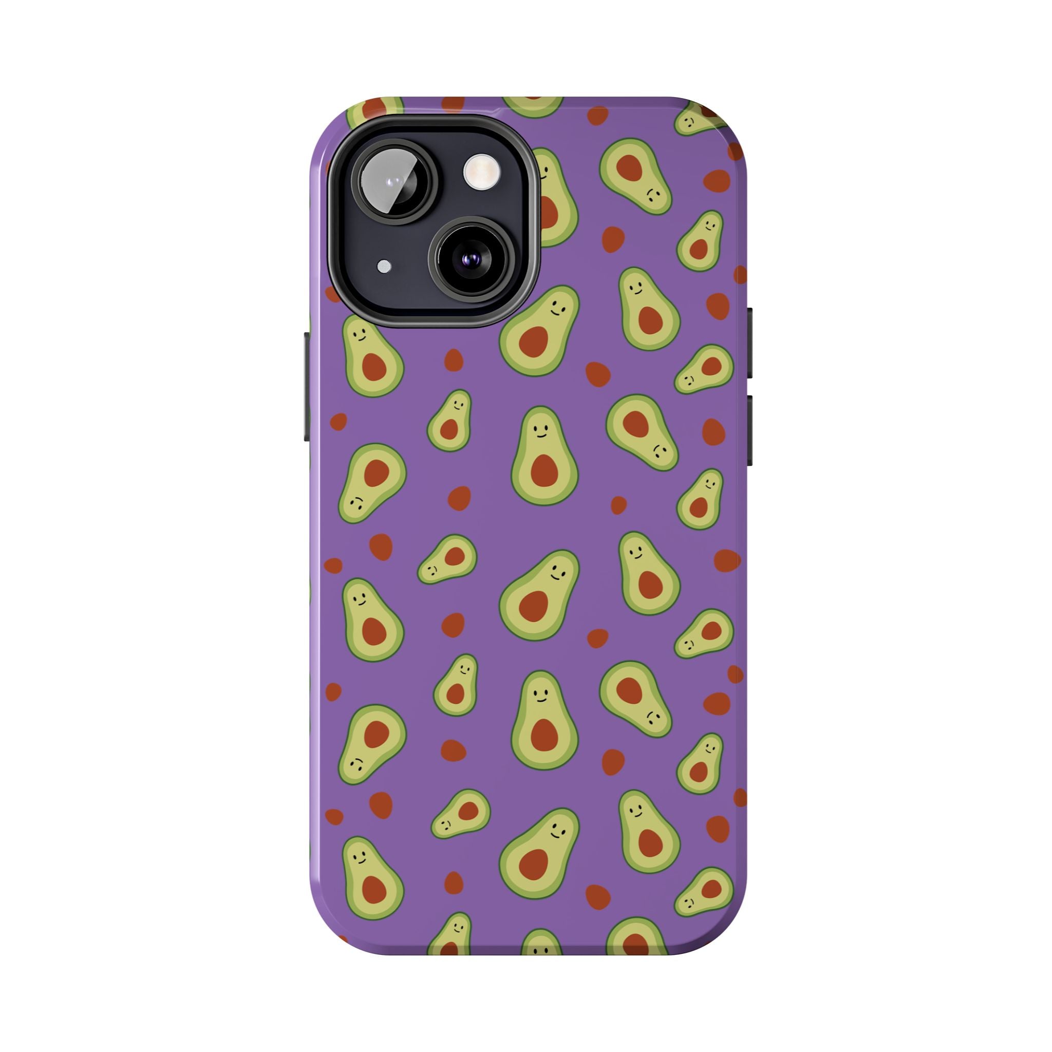 Avocado Pattern Tough Phone Case — Cute Purple Avocado Phone Cover