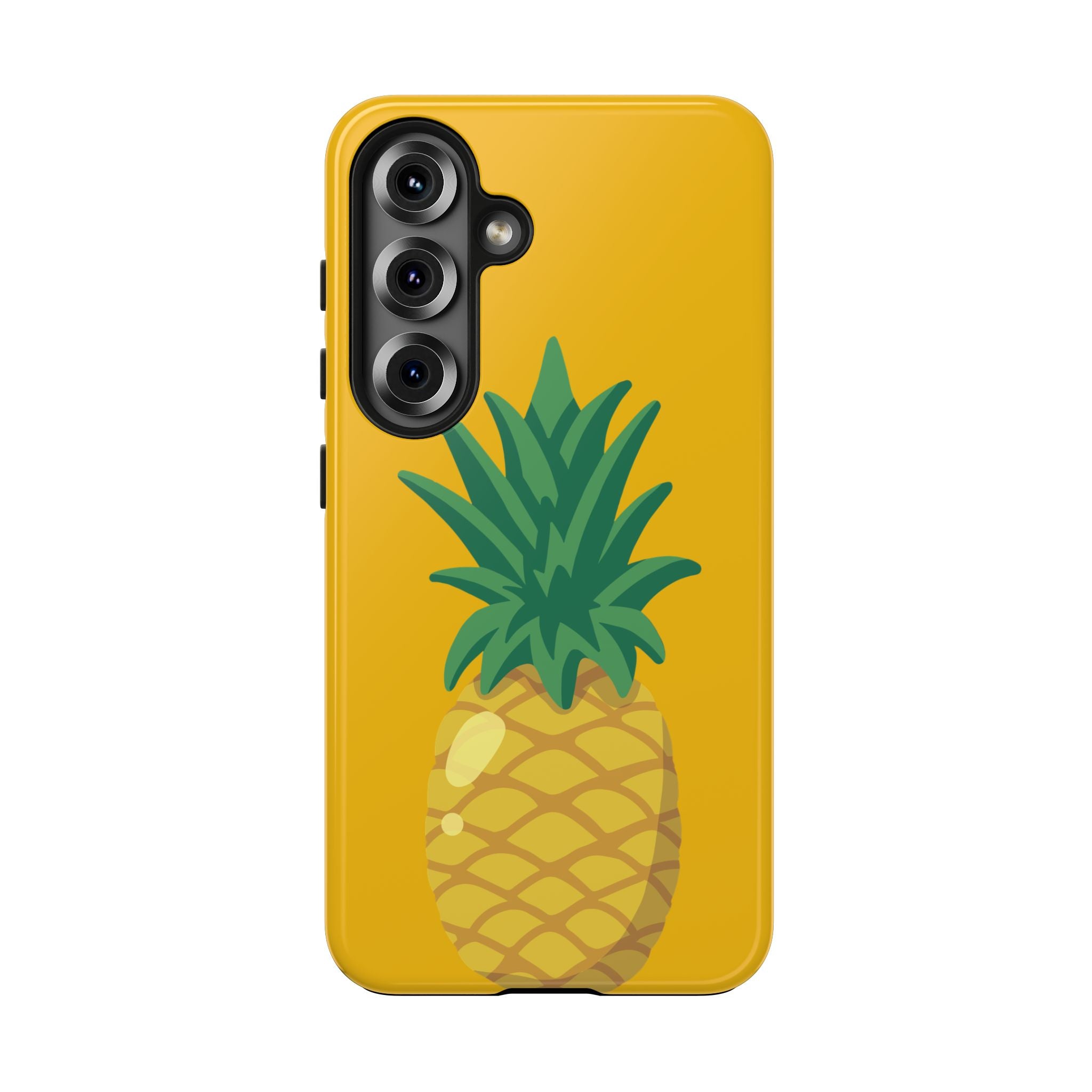 Pineapple Tough Phone Case — Bright Yellow Protective Phone Cover