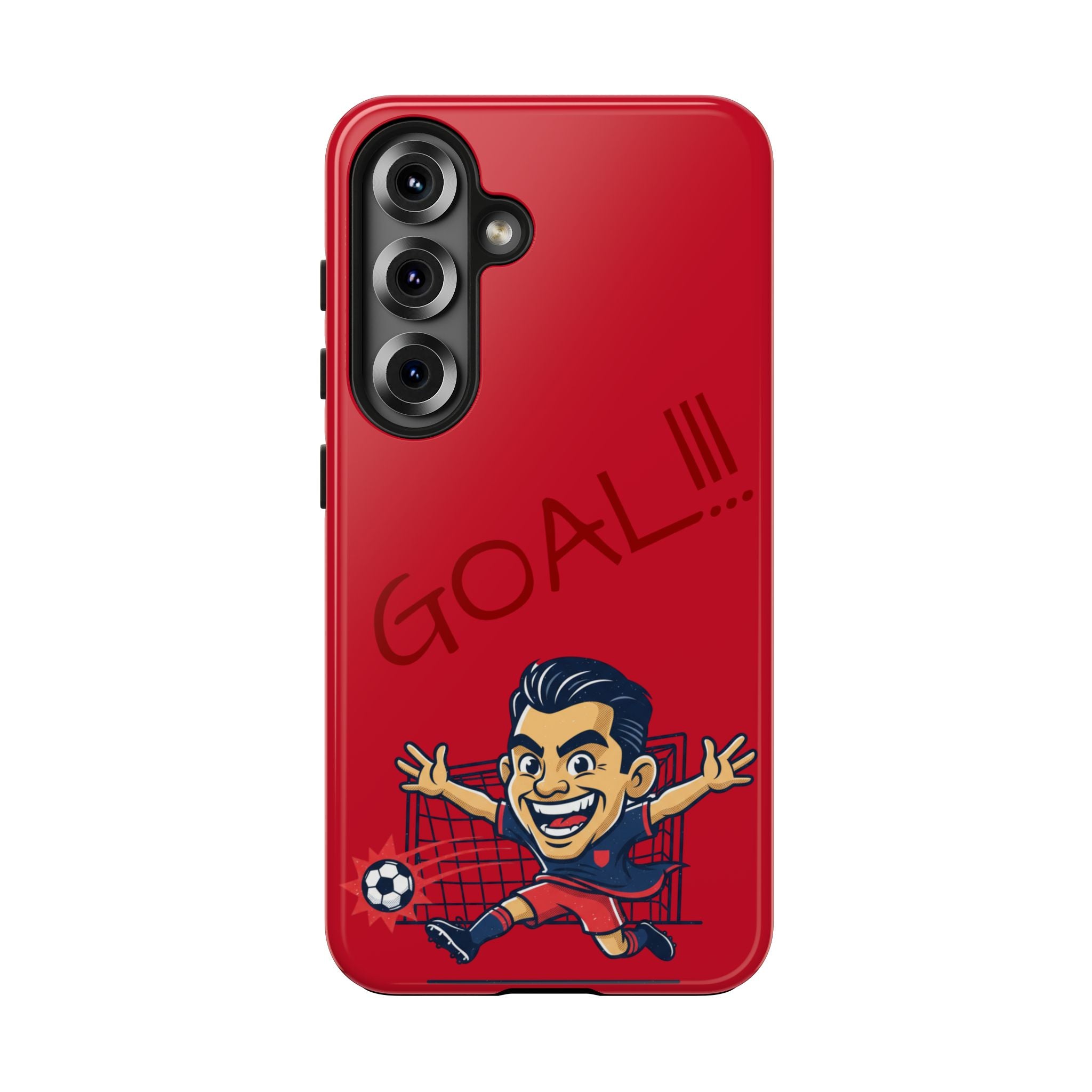 Phone Case — 'GOAL!!!' Cartoon Soccer Player Tough Protective Case