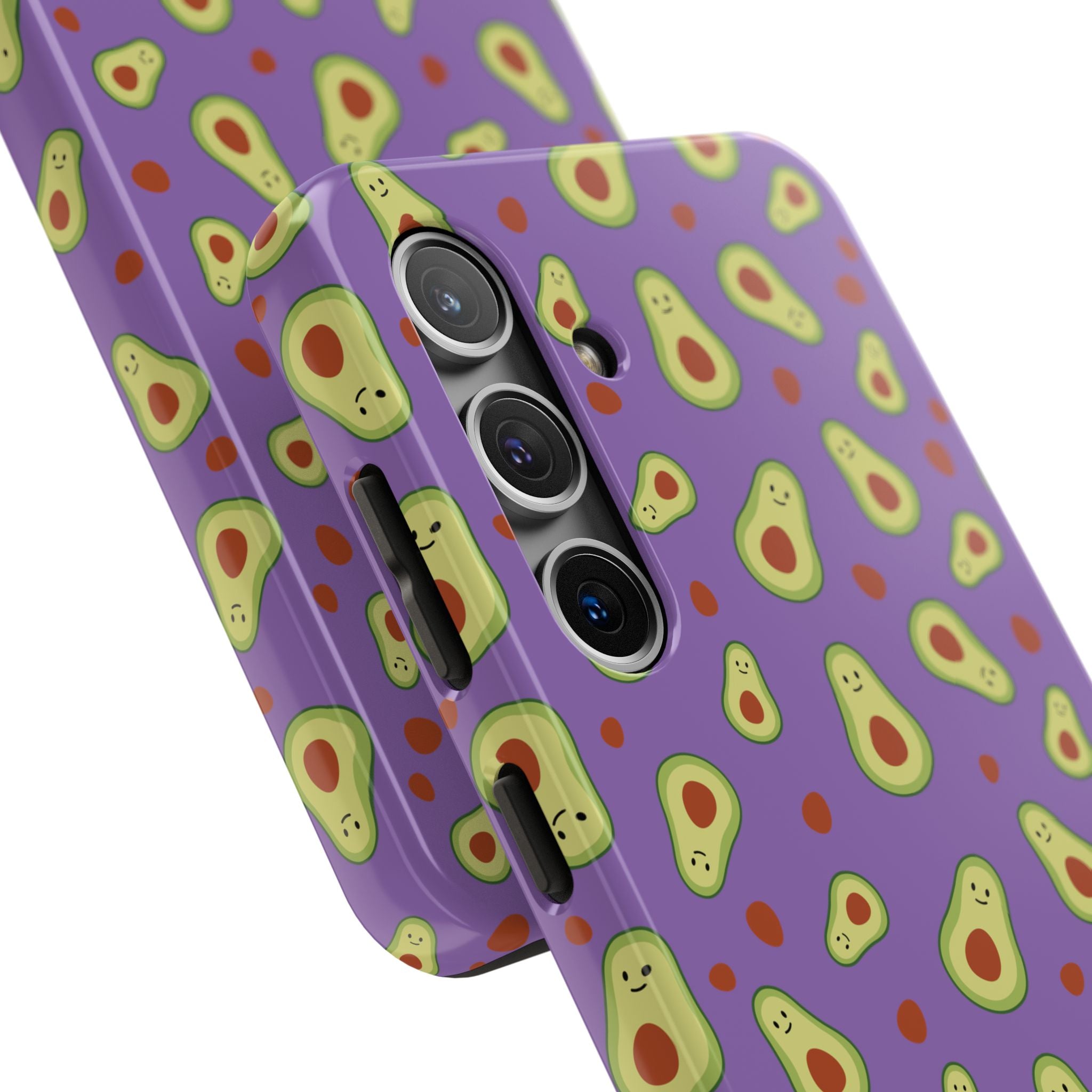 Avocado Pattern Tough Phone Case — Cute Purple Avocado Phone Cover