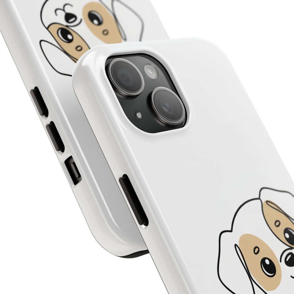 Cute Puppy Tough Phone Case – Cartoon Dog Protective Phone Cover