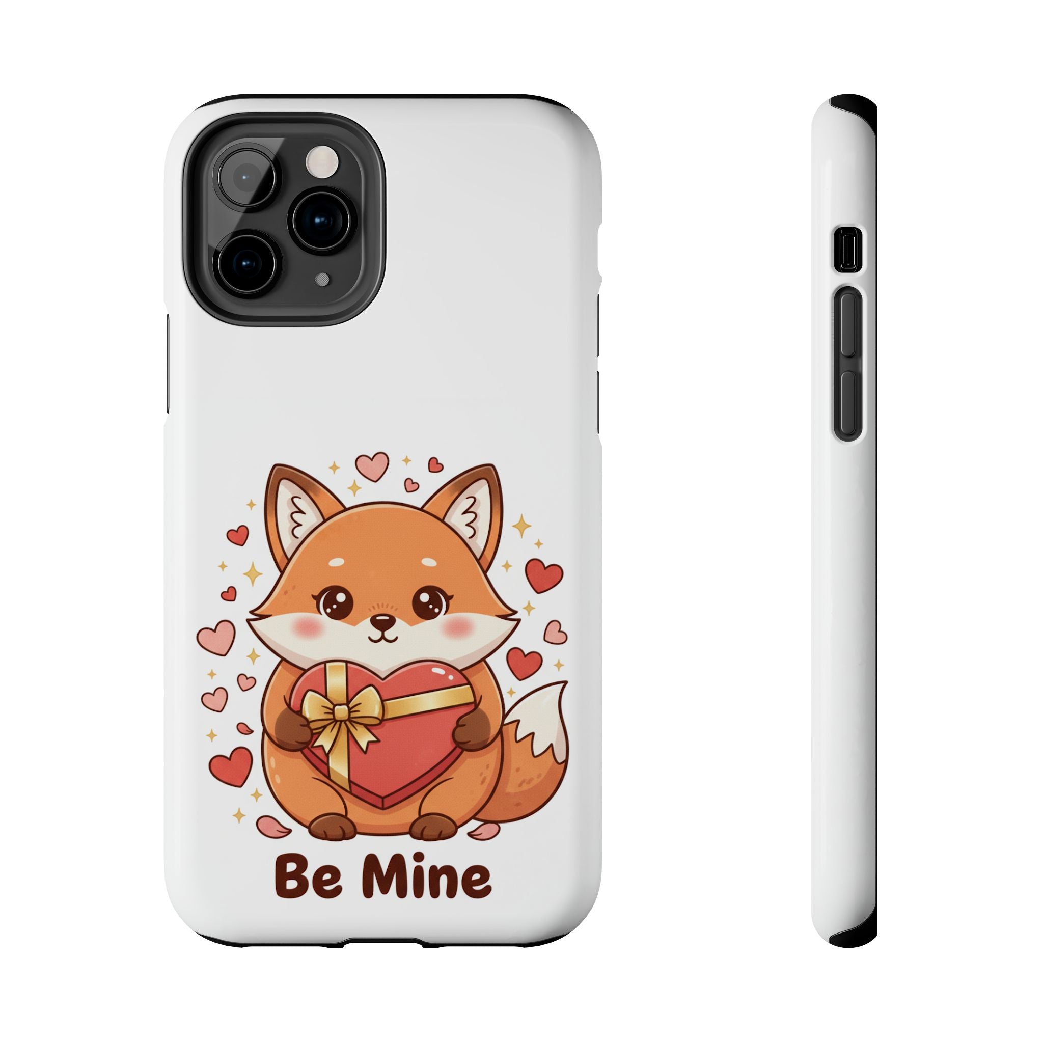 Phone Case — Cute Valentine Fox 'Be Mine' Protective Tough Case