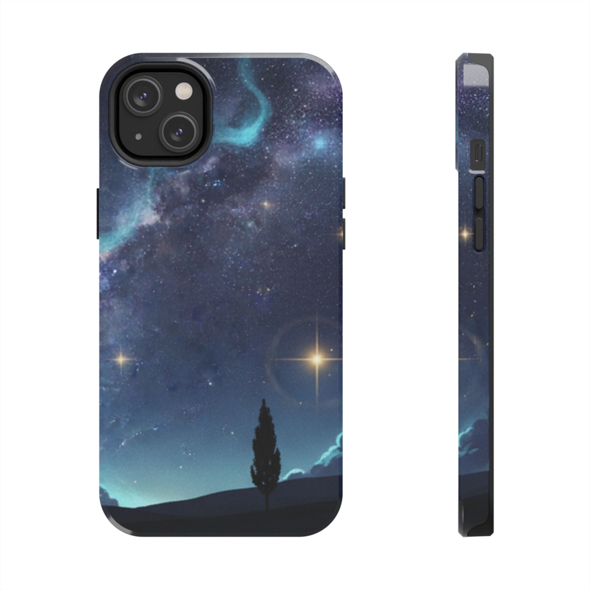 Galaxy Night Sky Tough Phone Case — Starry Landscape Protective Phone Cover