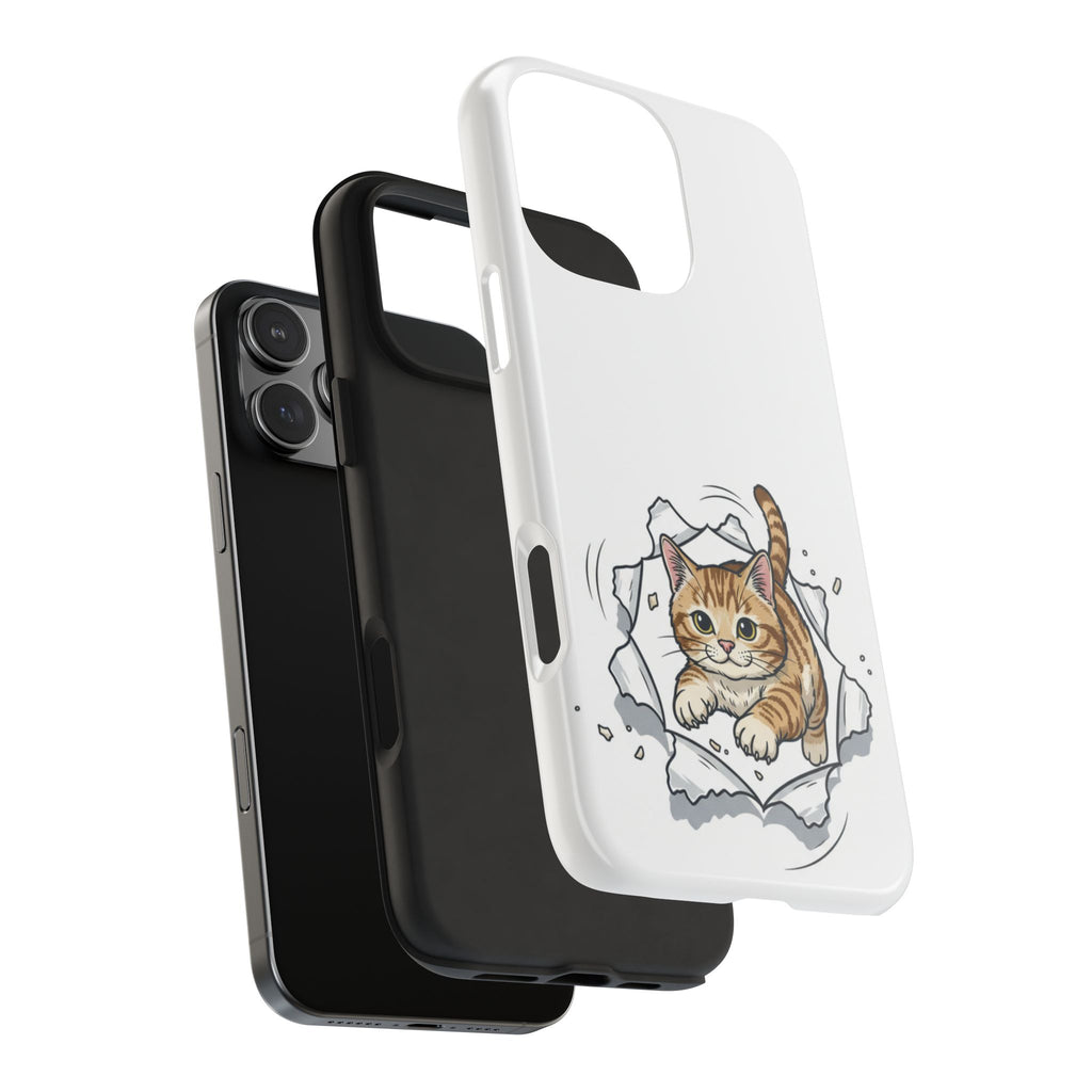 Playful Orange Tabby Cat Phone Case | Tough Phone Case, Protective Cute Kitty