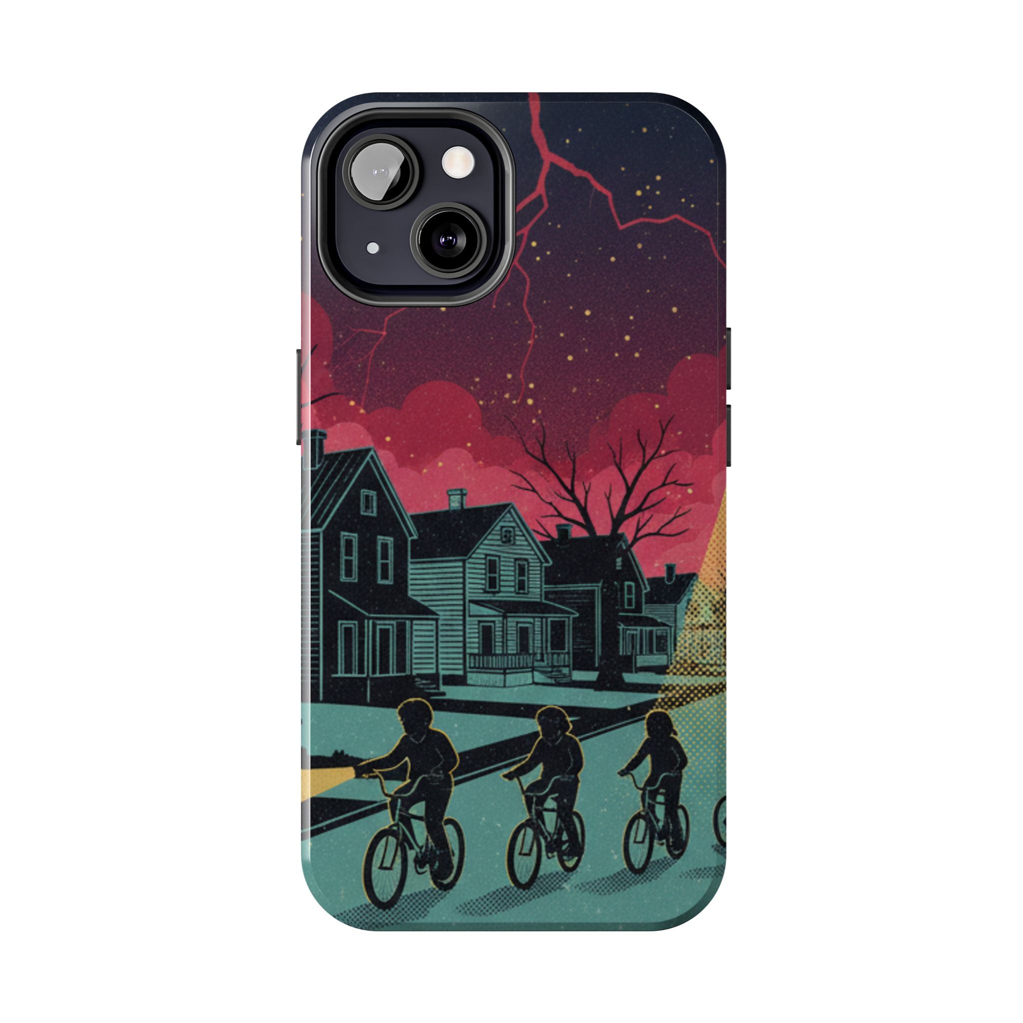 Tough Phone Case — Nostalgic Night Bike Ride Sky Design