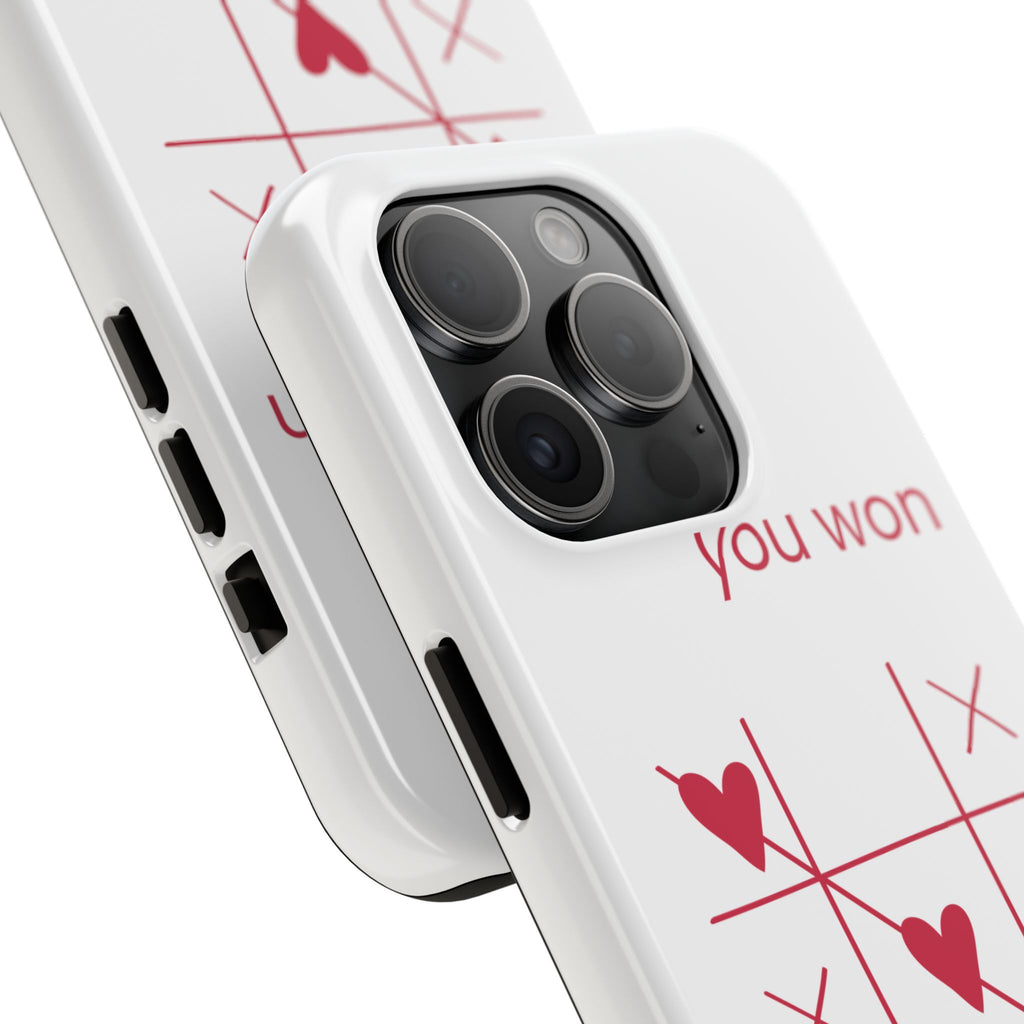 Tough Phone Case — "You Won My Heart" Tic-Tac-Toe Valentine Phone Cover