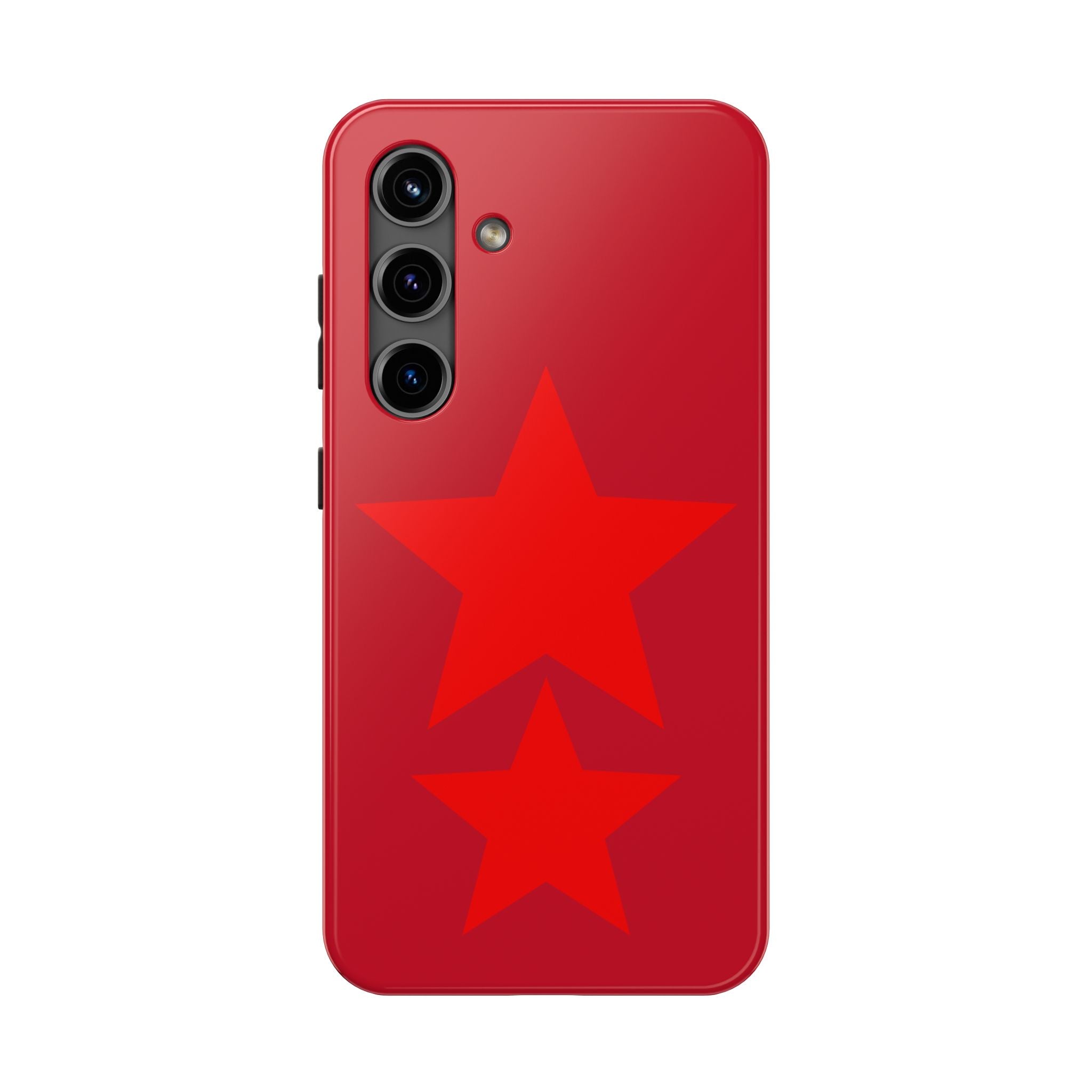Red Star Tough Phone Case — Dual-Star Protective iPhone Cover