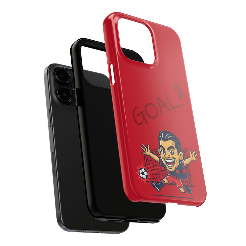 Phone Case — 'GOAL!!!' Cartoon Soccer Player Tough Protective Case