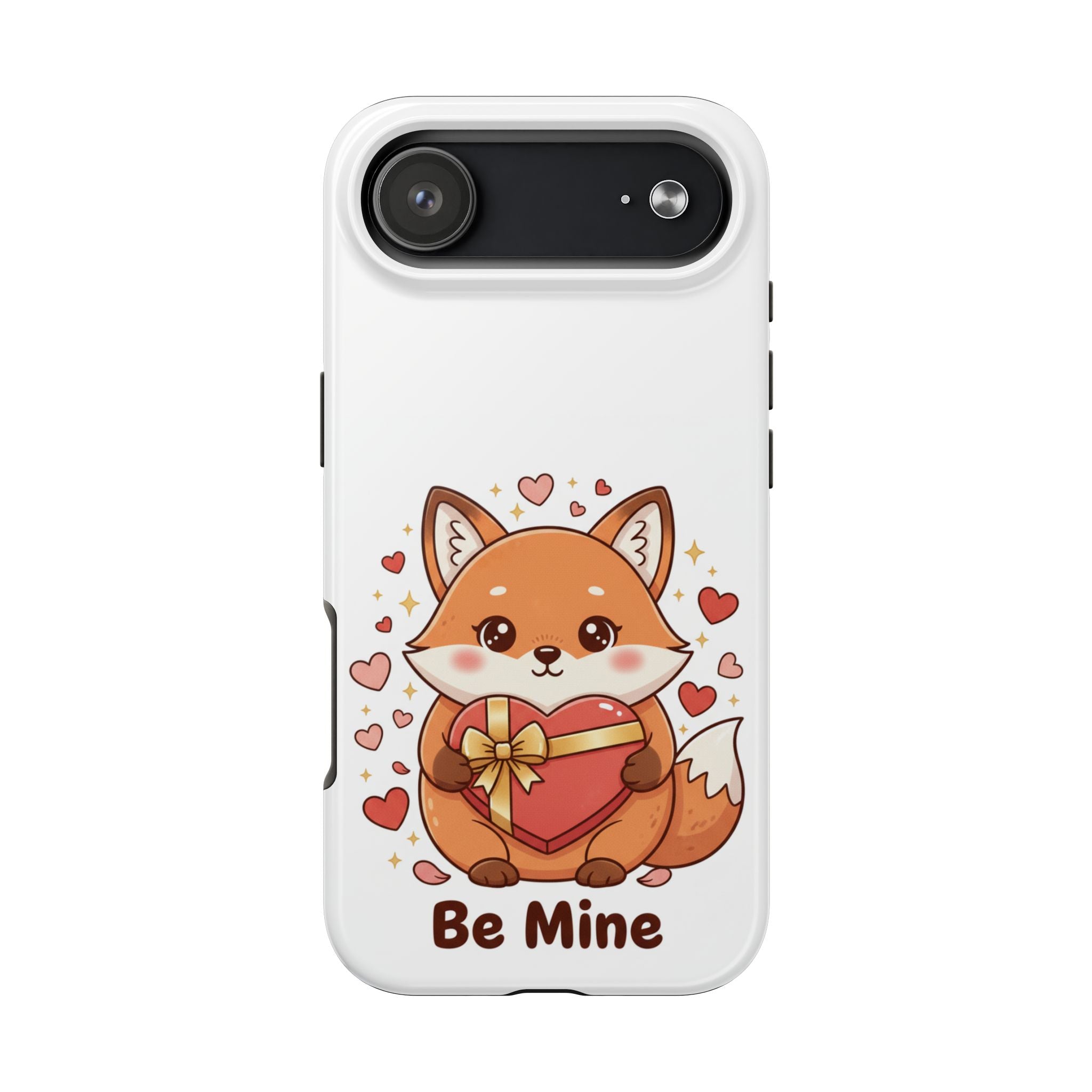 Phone Case — Cute Valentine Fox 'Be Mine' Protective Tough Case