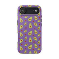 Avocado Pattern Tough Phone Case — Cute Purple Avocado Phone Cover