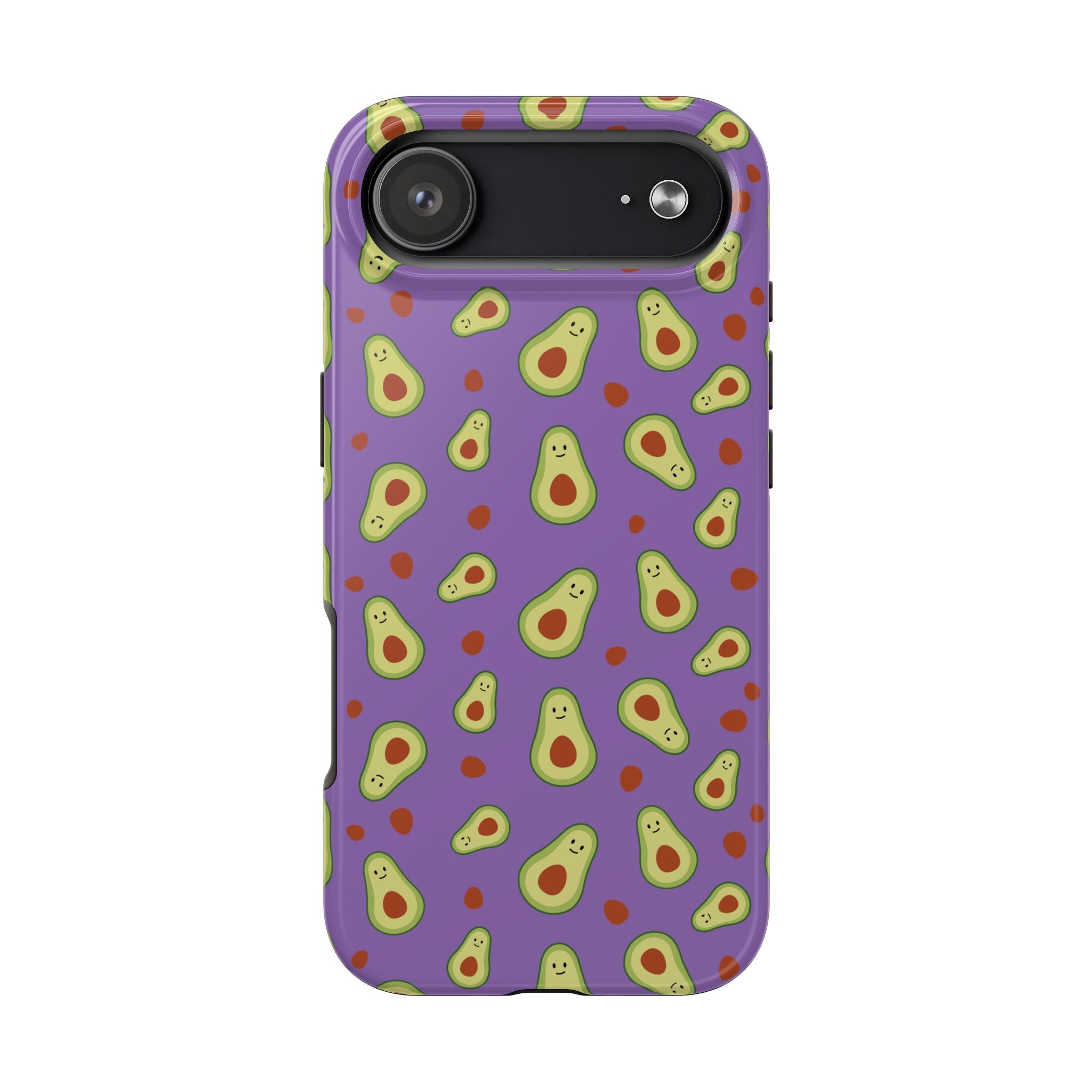 Avocado Pattern Tough Phone Case — Cute Purple Avocado Phone Cover