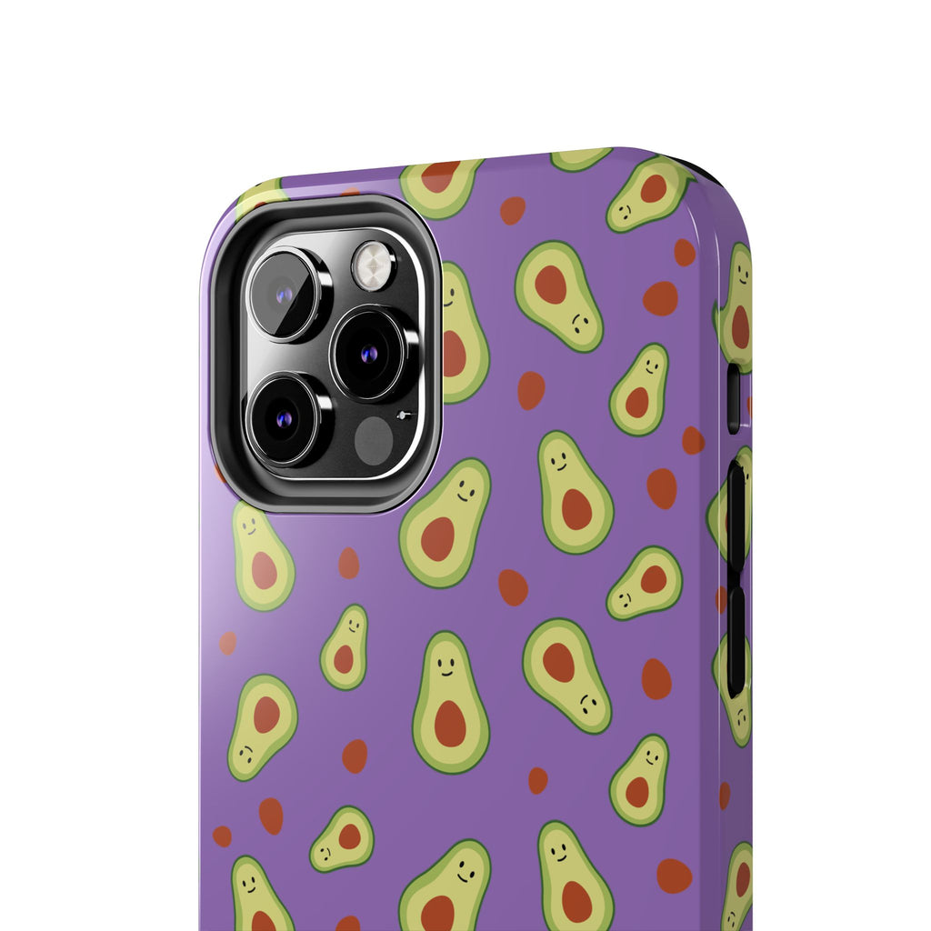 Avocado Pattern Tough Phone Case — Cute Purple Avocado Phone Cover