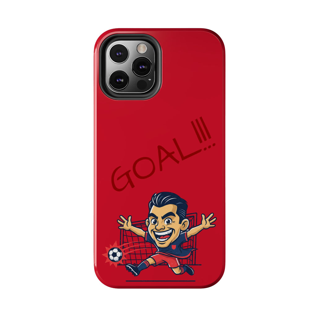 Phone Case — 'GOAL!!!' Cartoon Soccer Player Tough Protective Case