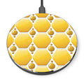 Honeycomb Pattern Wireless Charger – Yellow Bee-Inspired Fast Charging Pad