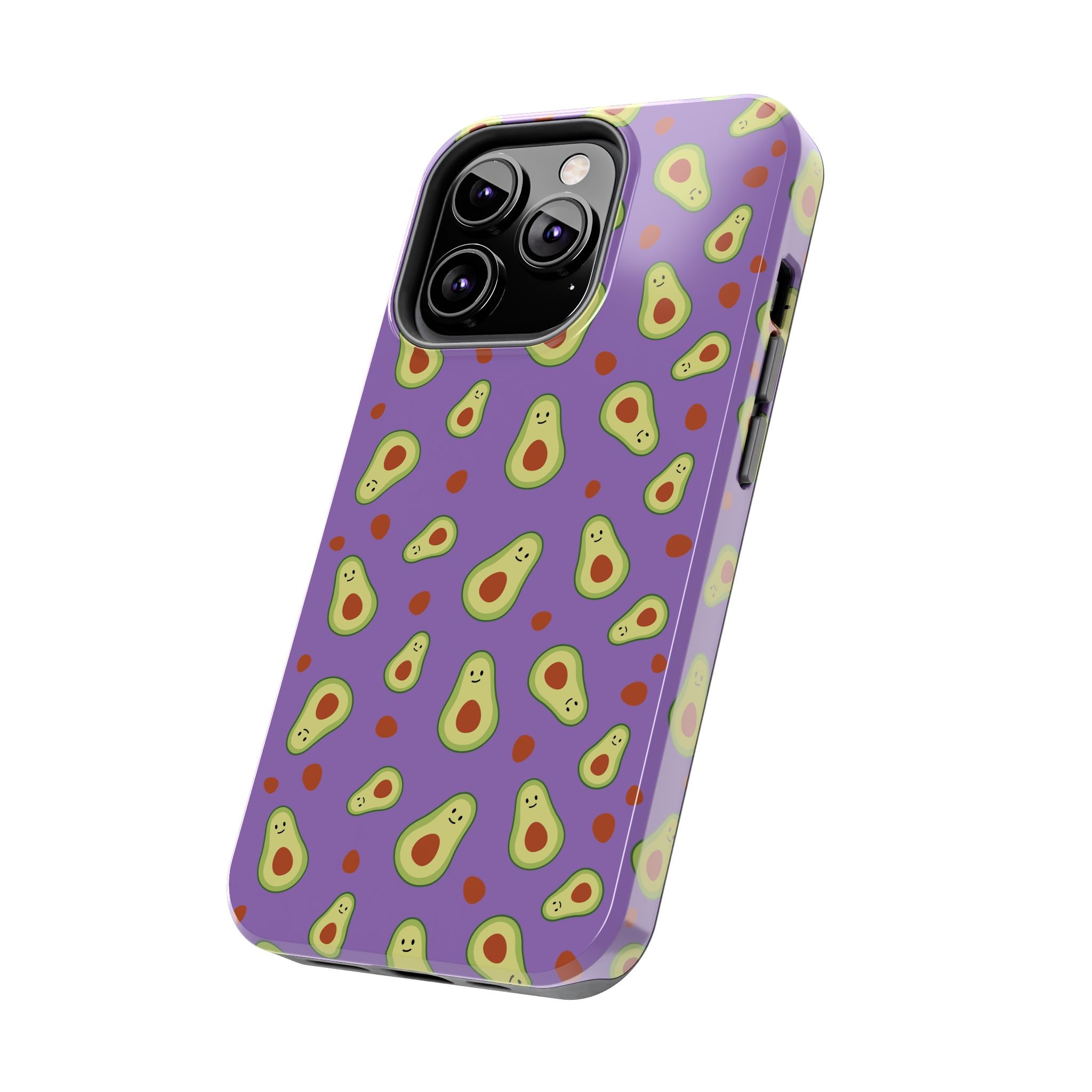 Avocado Pattern Tough Phone Case — Cute Purple Avocado Phone Cover
