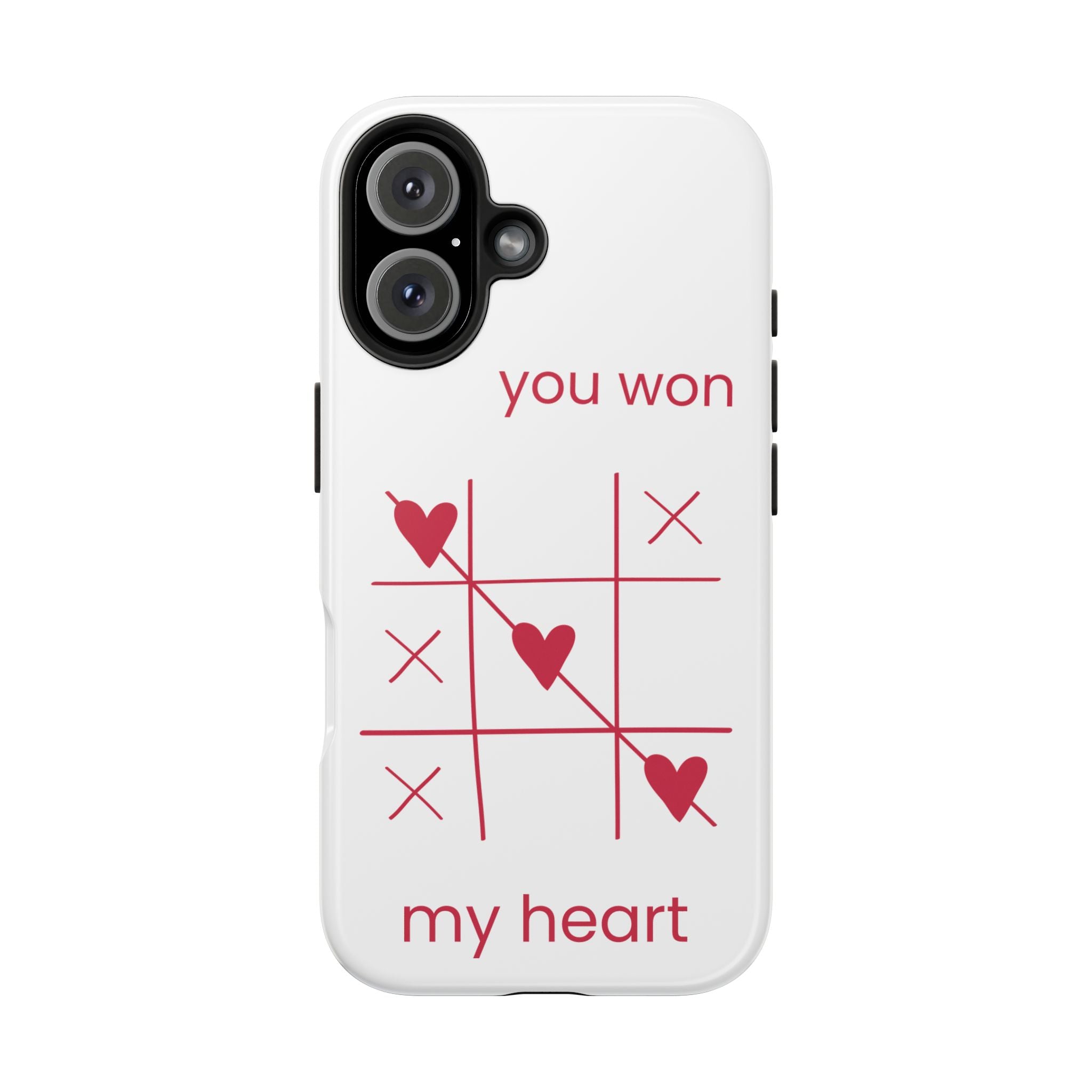 Tough Phone Case — "You Won My Heart" Tic-Tac-Toe Valentine Phone Cover