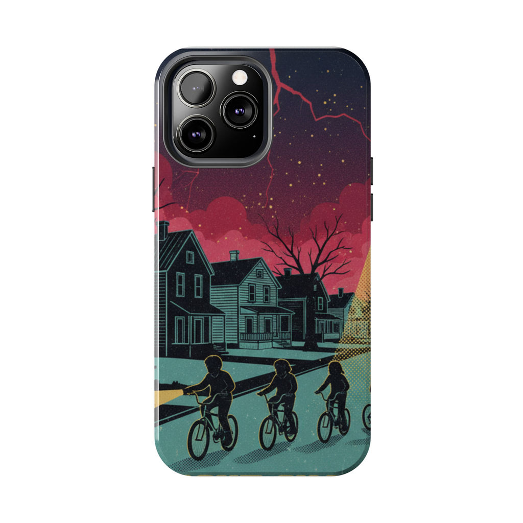 Tough Phone Case — Nostalgic Night Bike Ride Sky Design